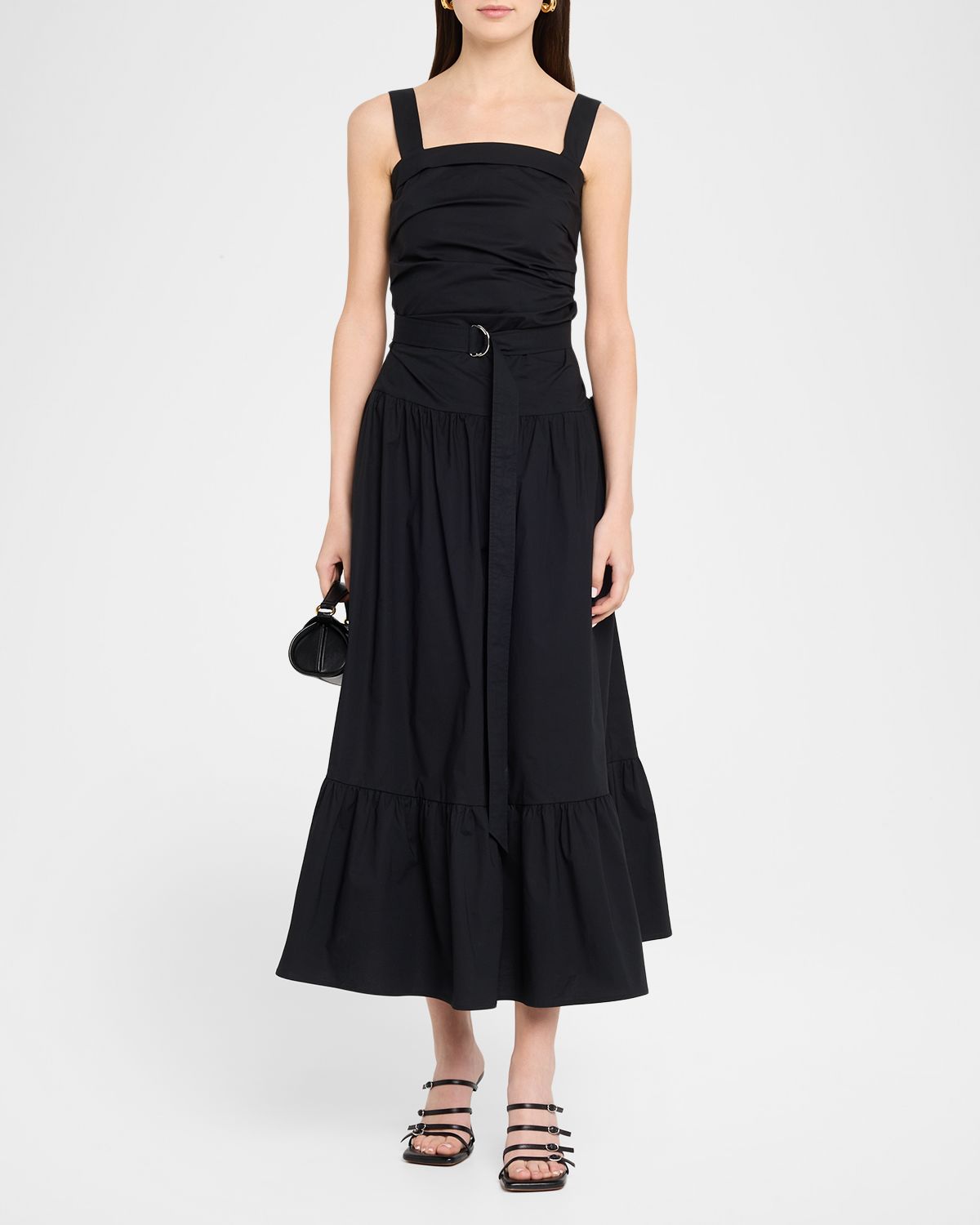 Proenza Schouler White Label Miranda Belted A-Line Maxi Dress | Thumbnail 2 Proenza Schouler White Label Miranda Belted A-Line Maxi Dress | Thumbnail 2