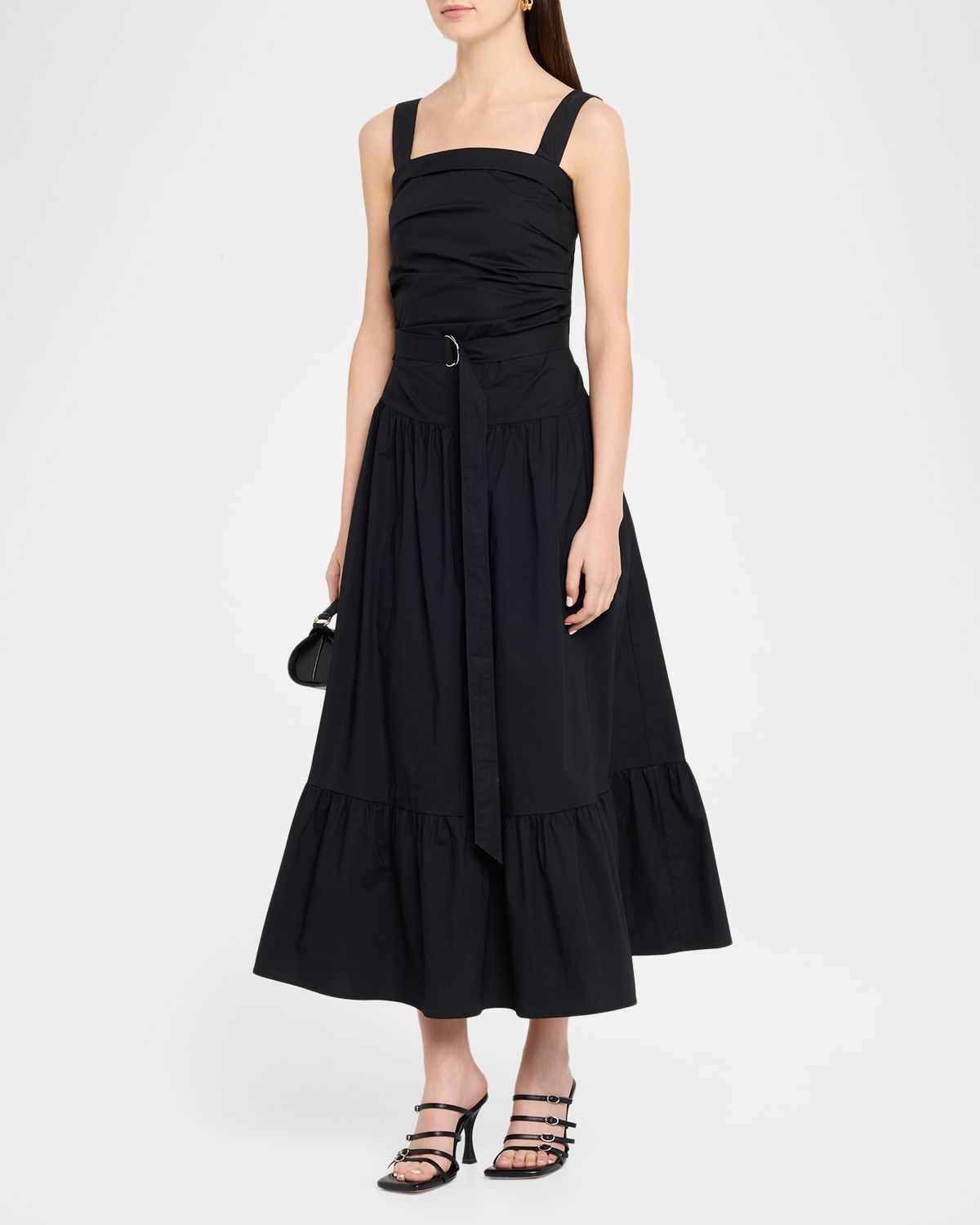 Proenza Schouler White Label Miranda Belted A-Line Maxi Dress | Thumbnail 4 Proenza Schouler White Label Miranda Belted A-Line Maxi Dress | Thumbnail 4