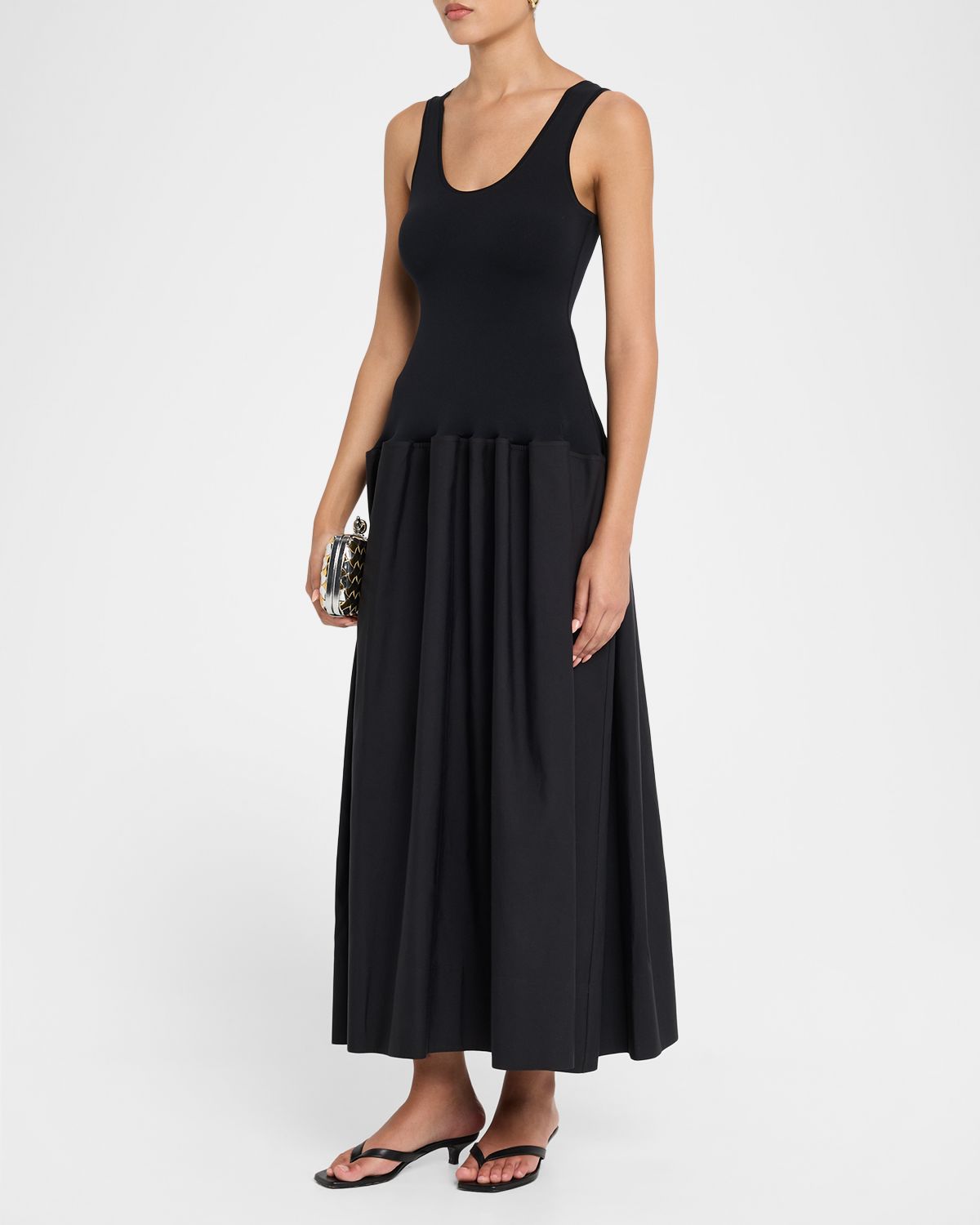 FForme Marina Sleeveless Cotton-Silk Flared Midi Dress | Thumbnail 2 FForme Marina Sleeveless Cotton-Silk Flared Midi Dress | Thumbnail 2