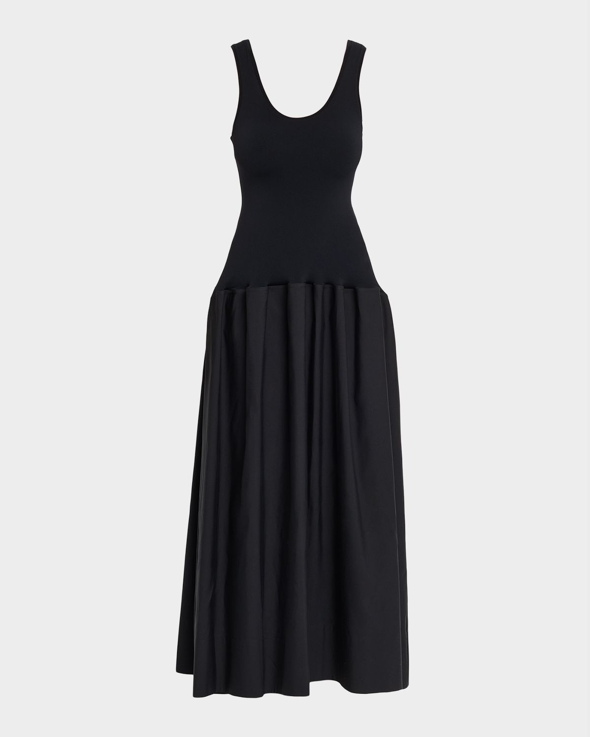 FForme Marina Sleeveless Cotton-Silk Flared Midi Dress