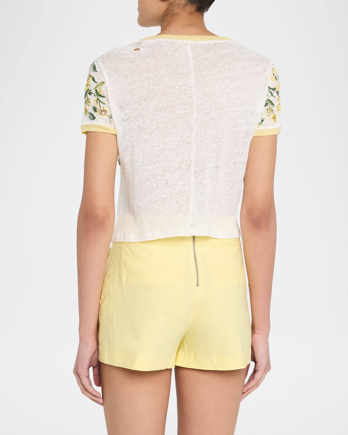 ALICE + OLIVIA Cindy Embroidered Crop Top | Thumbnail 3 ALICE + OLIVIA Cindy Embroidered Crop Top | Thumbnail 3