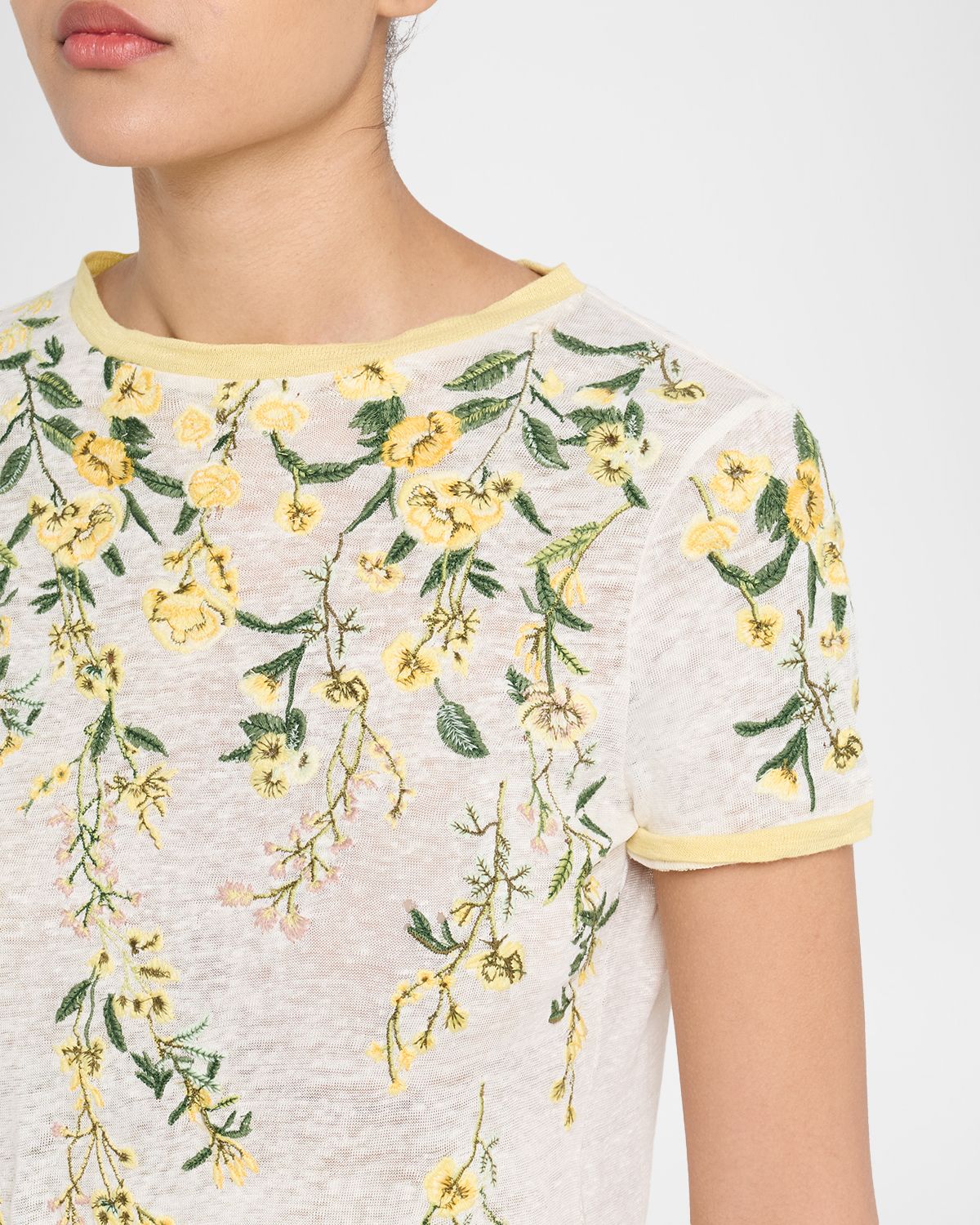 ALICE + OLIVIA Cindy Embroidered Crop Top | Thumbnail 5 ALICE + OLIVIA Cindy Embroidered Crop Top | Thumbnail 5
