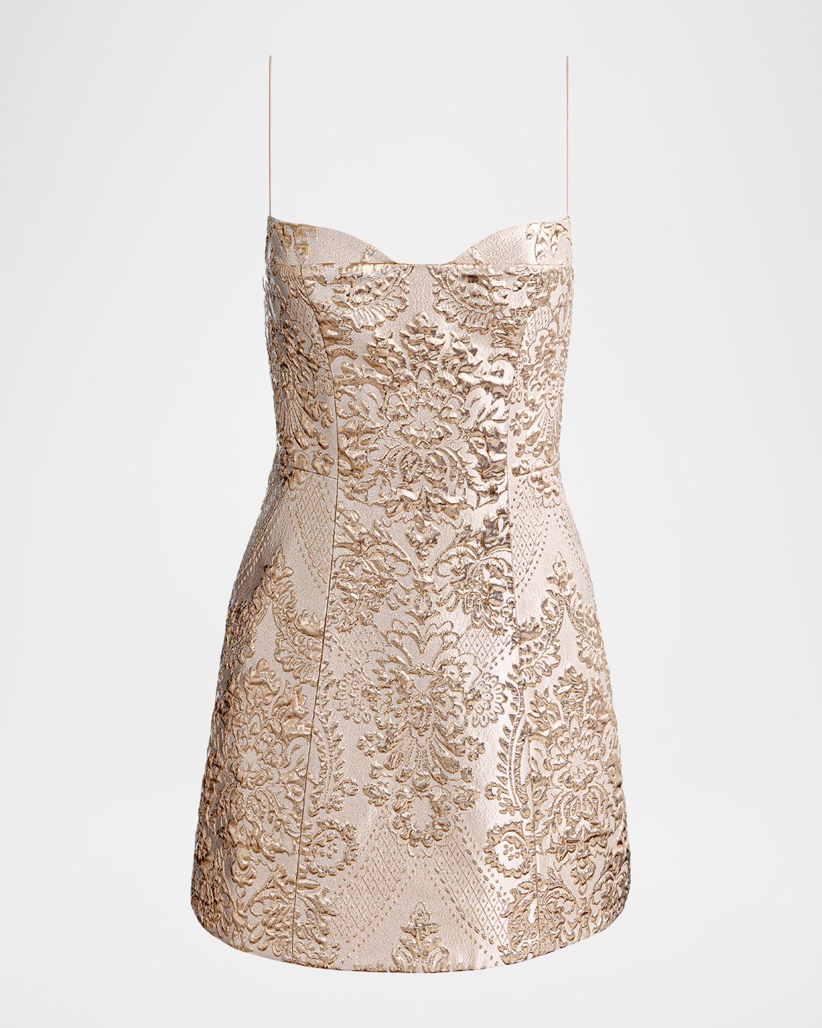 ALICE + OLIVIA Hallie Peekaboo Metallic Mini Dress | Thumbnail 7