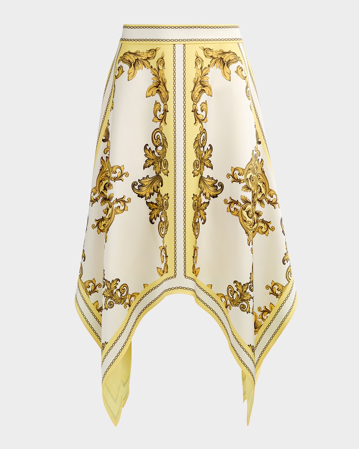 ALICE + OLIVIA Davina Handkerchief Midi Skirt