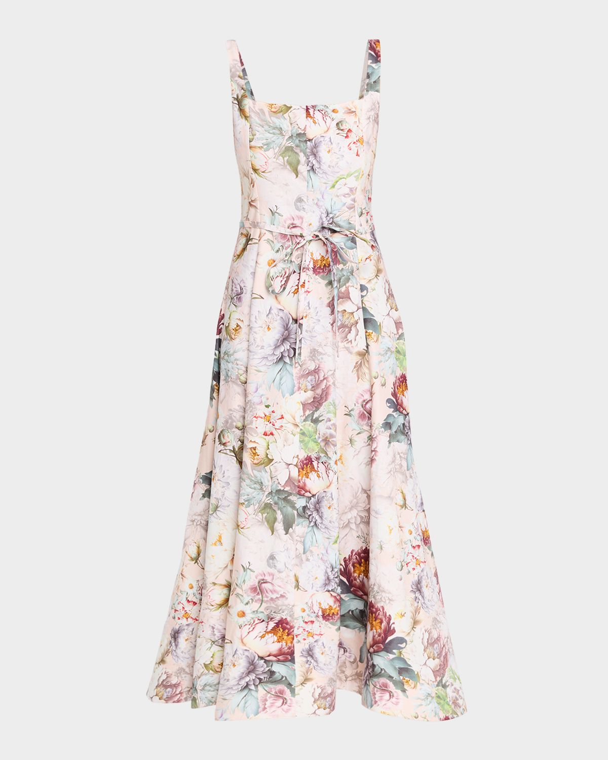 ALICE + OLIVIA Polly Seamed Flared Midi Dress