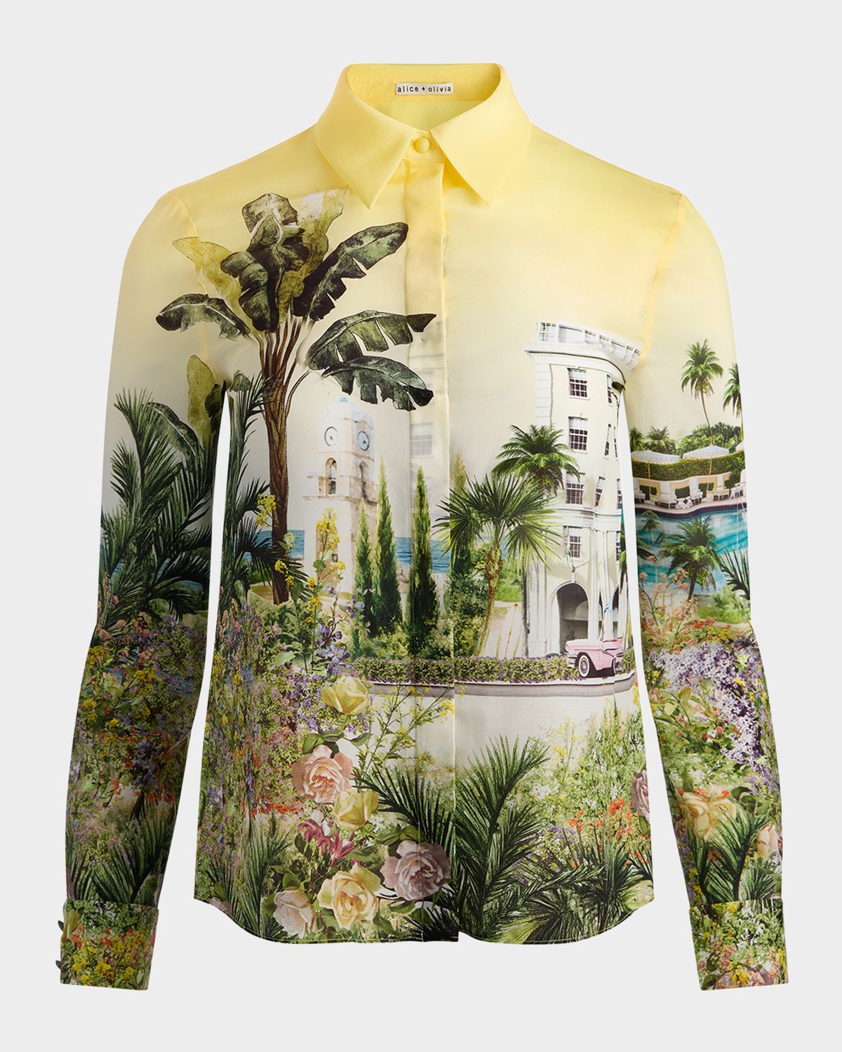 ALICE + OLIVIA Pure Paradise Willa Silk Blouse | Thumbnail 6 ALICE + OLIVIA Pure Paradise Willa Silk Blouse | Thumbnail 6