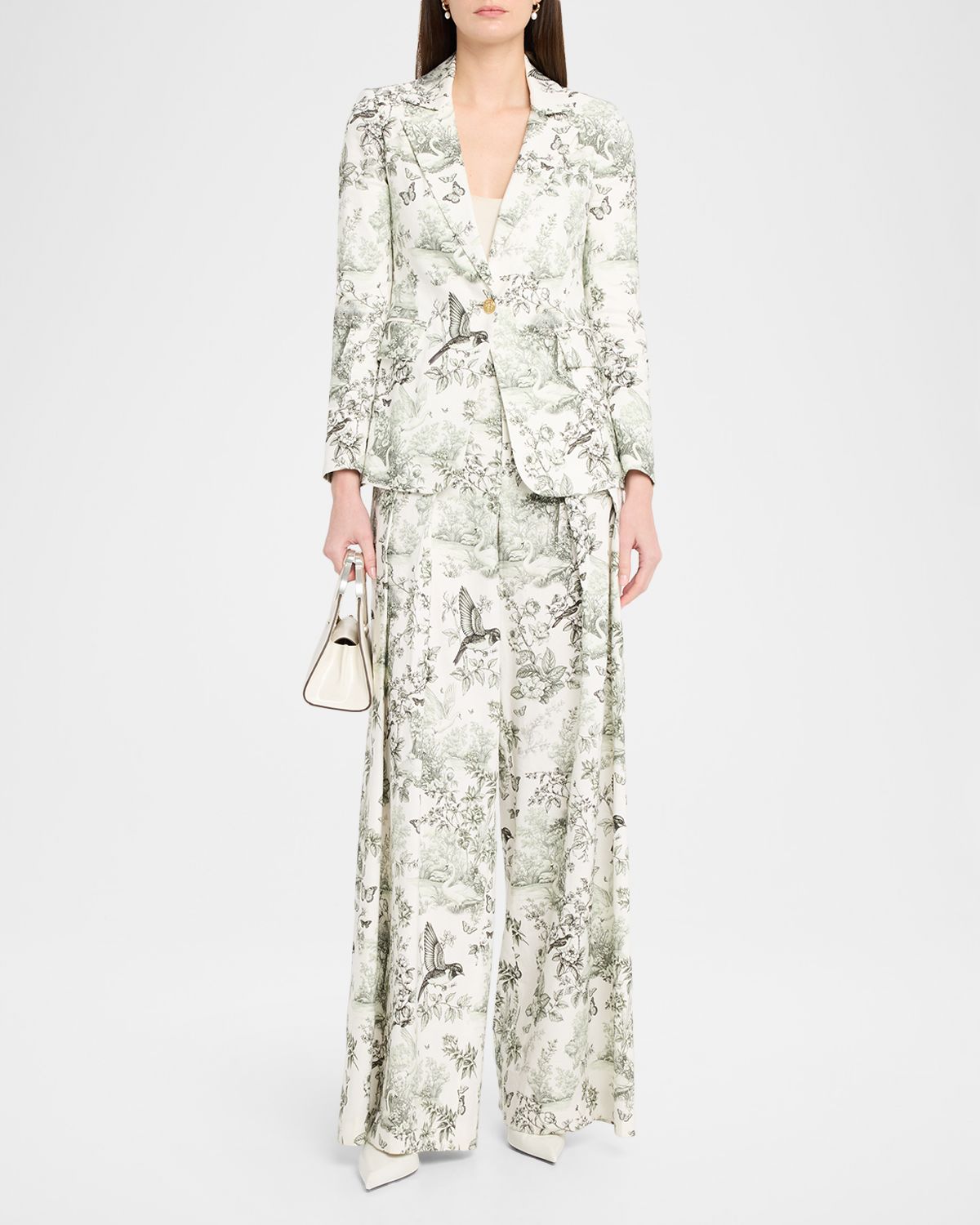 ALICE + OLIVIA Macey Notch-Collar Blazer