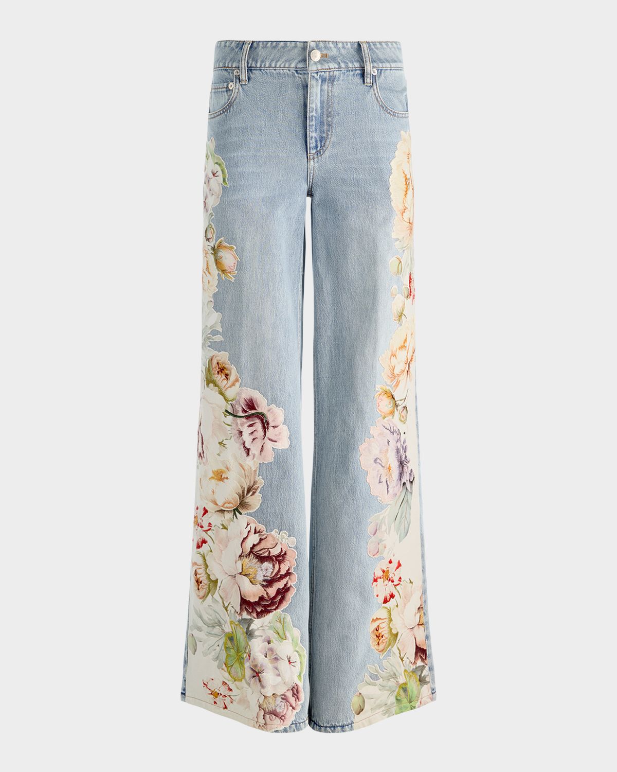 ALICE + OLIVIA Amazing Floral Low-Rise Baggy Jeans | Thumbnail 8 ALICE + OLIVIA Amazing Floral Low-Rise Baggy Jeans | Thumbnail 8