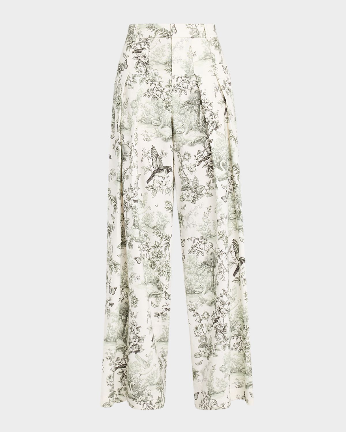 ALICE + OLIVIA Blaire High-Rise Pleated Trousers