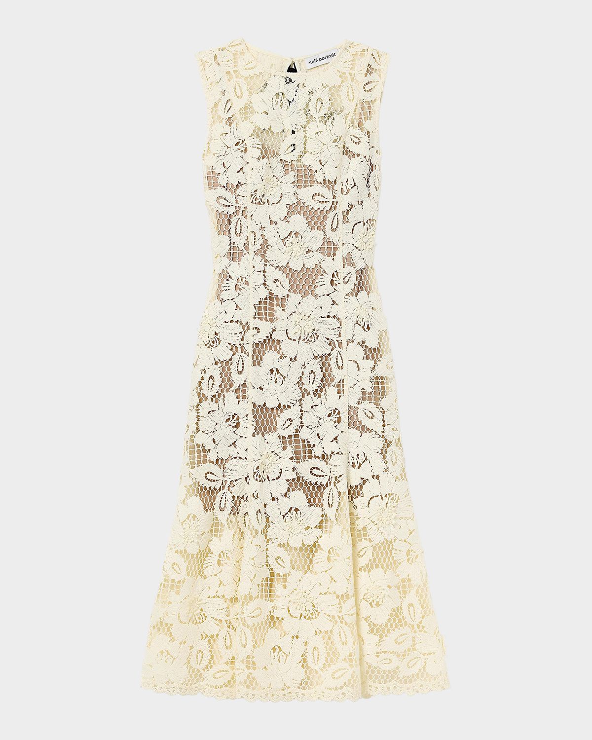Self-Portrait Crochet Lace Midi Dress