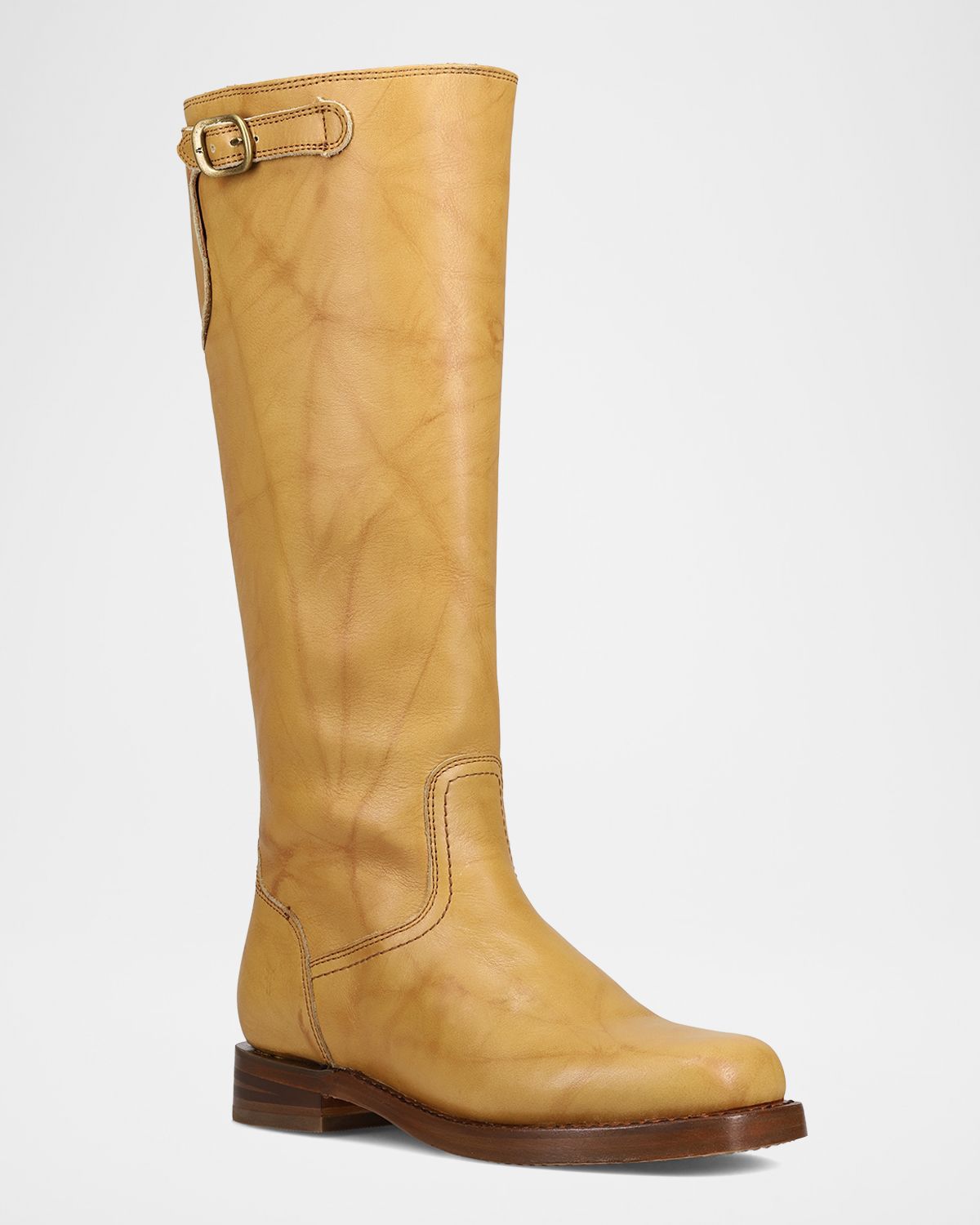 Frye Campus Oiled Leather Low Heel Tall Riding Boots