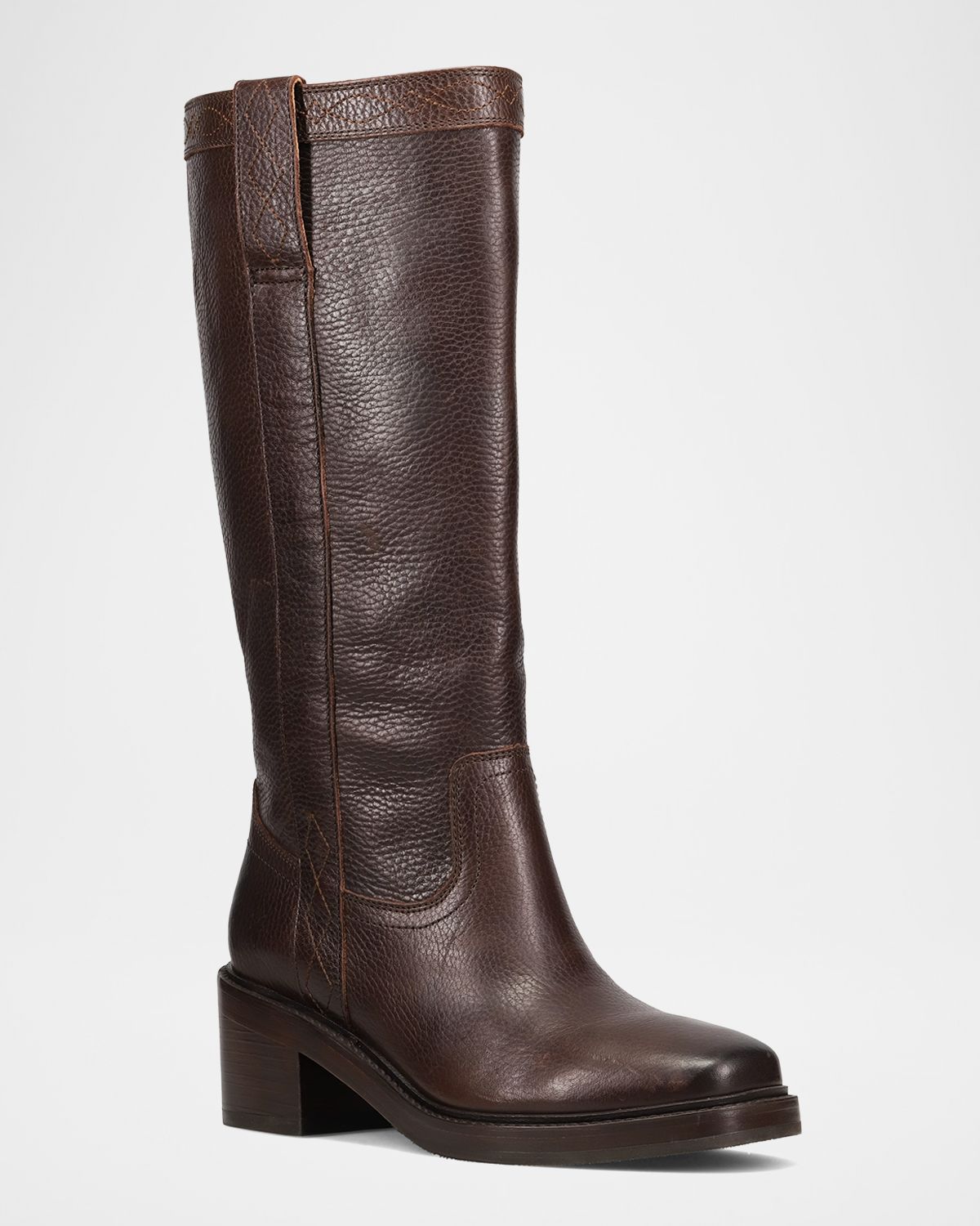 Frye Kate Leather Wide Calf Pull-On Boots