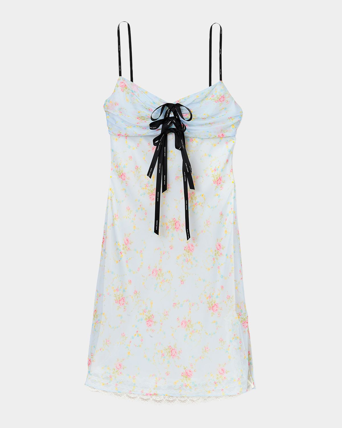 Marc Jacobs Blurred Floral Chiffon Mini Slip Dress