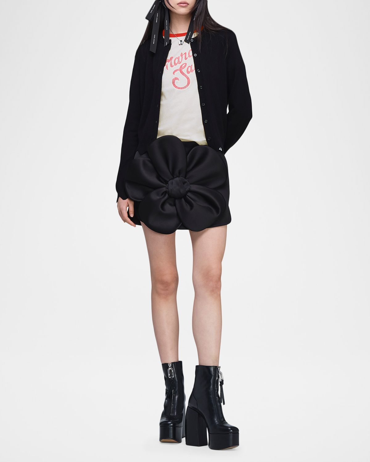 Marc Jacobs Scalloped Daisy Crewneck Cardigan