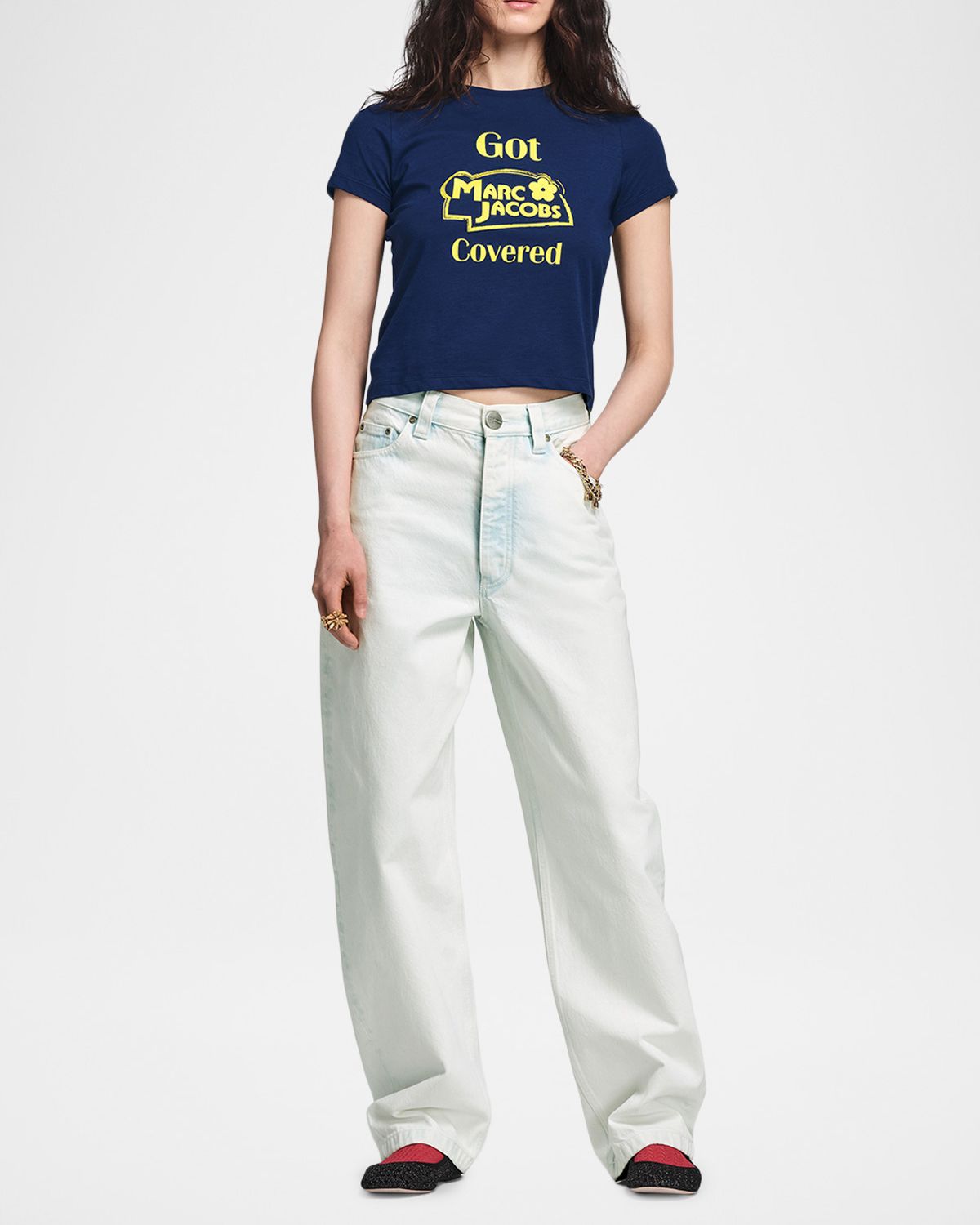 Marc Jacobs Mid-Rise Bow-Leg Jeans