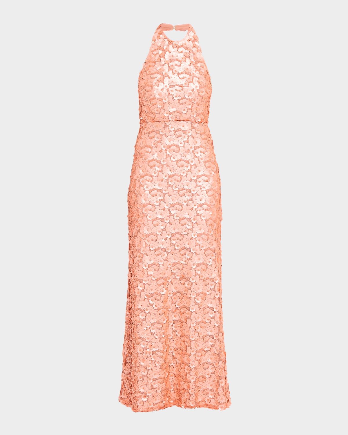Ramy Brook Kinsley Floral Sequin Halter Gown