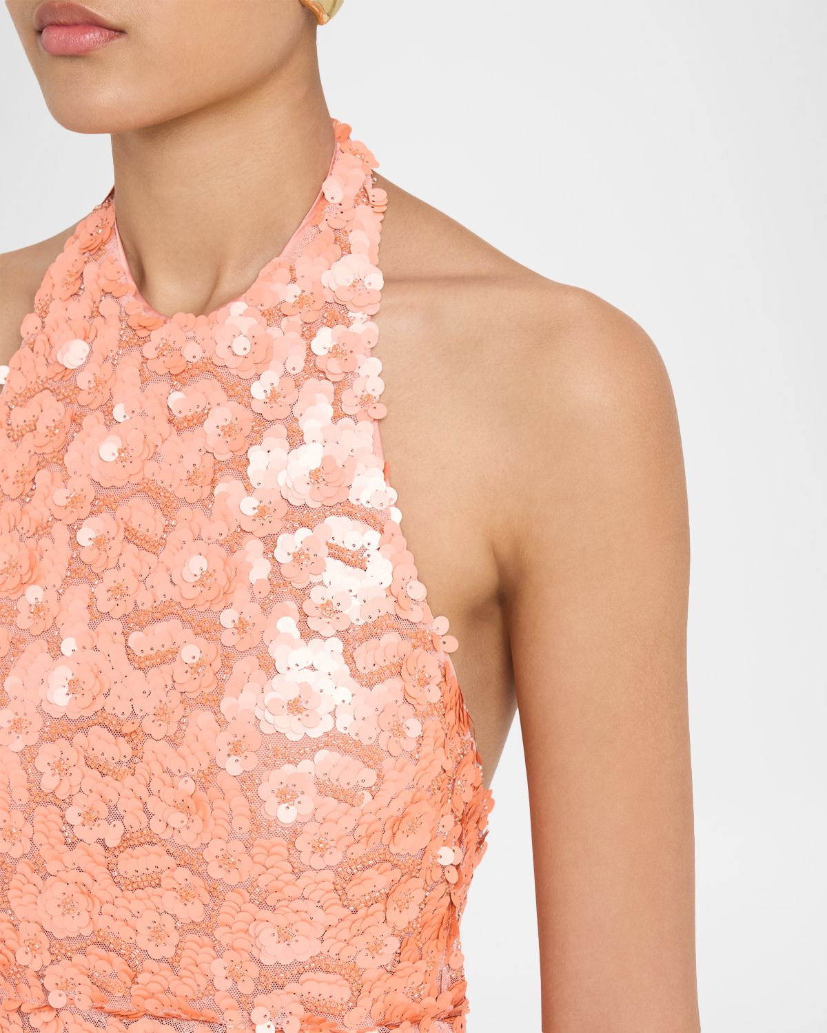 Ramy Brook Kinsley Floral Sequin Halter Gown | Thumbnail 5