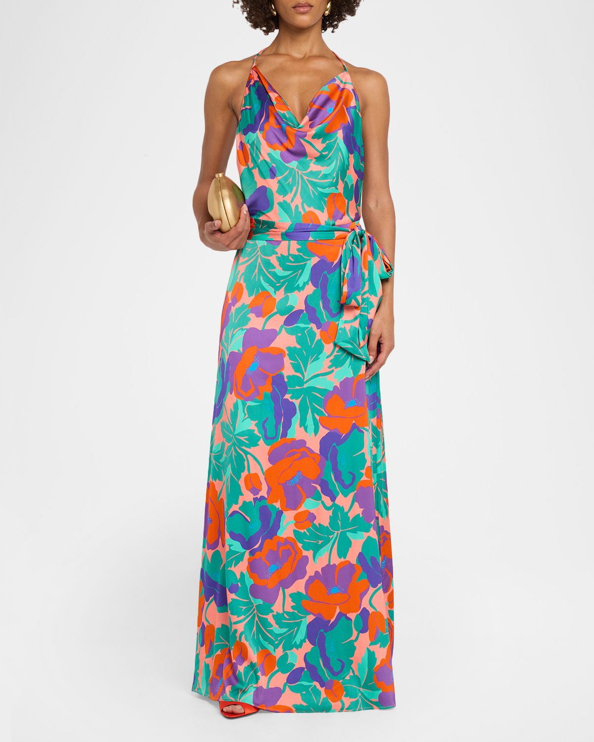 Ramy Brook Corrine Floral-Print Column Gown