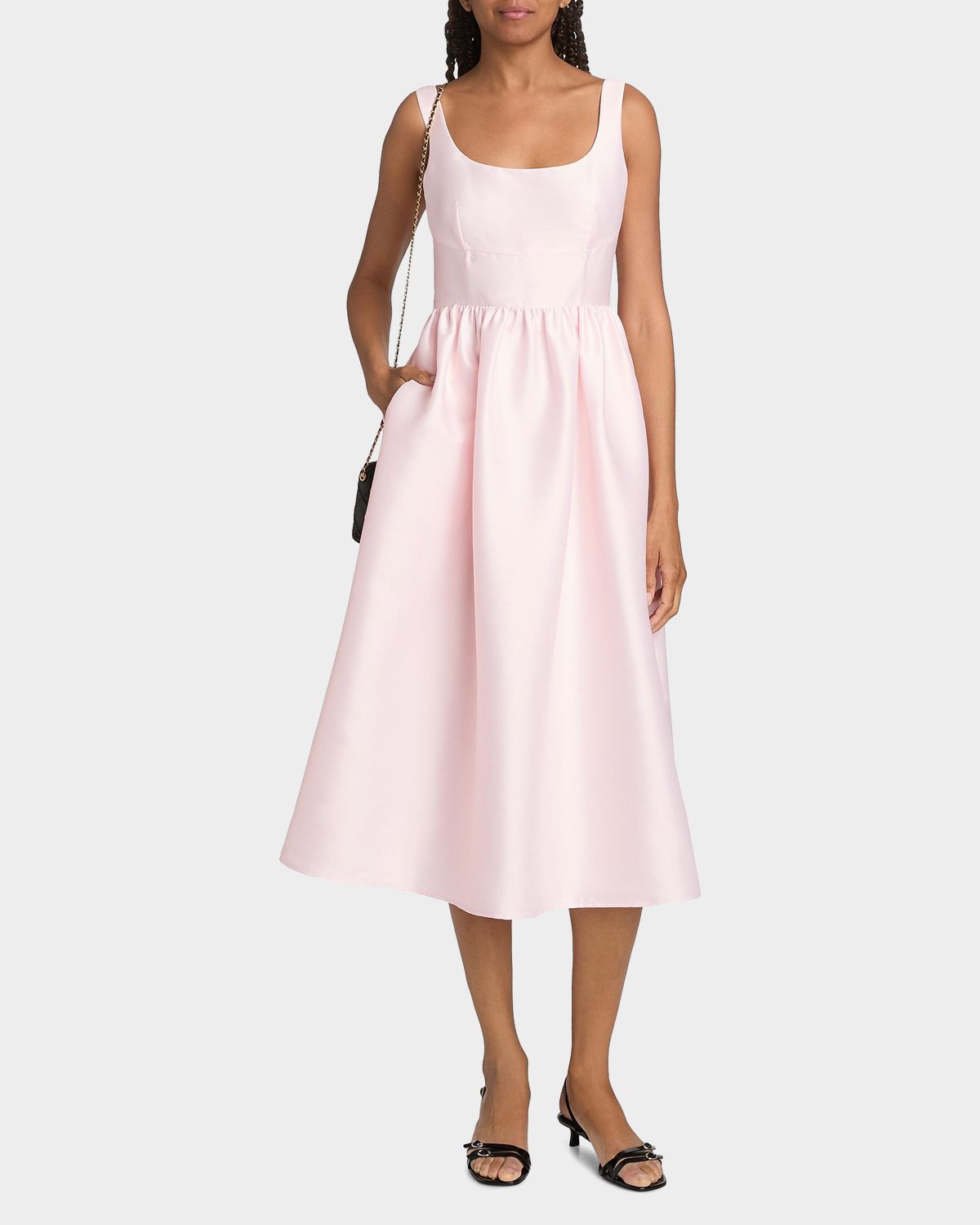 Self-Portrait Taffeta Midi Dress