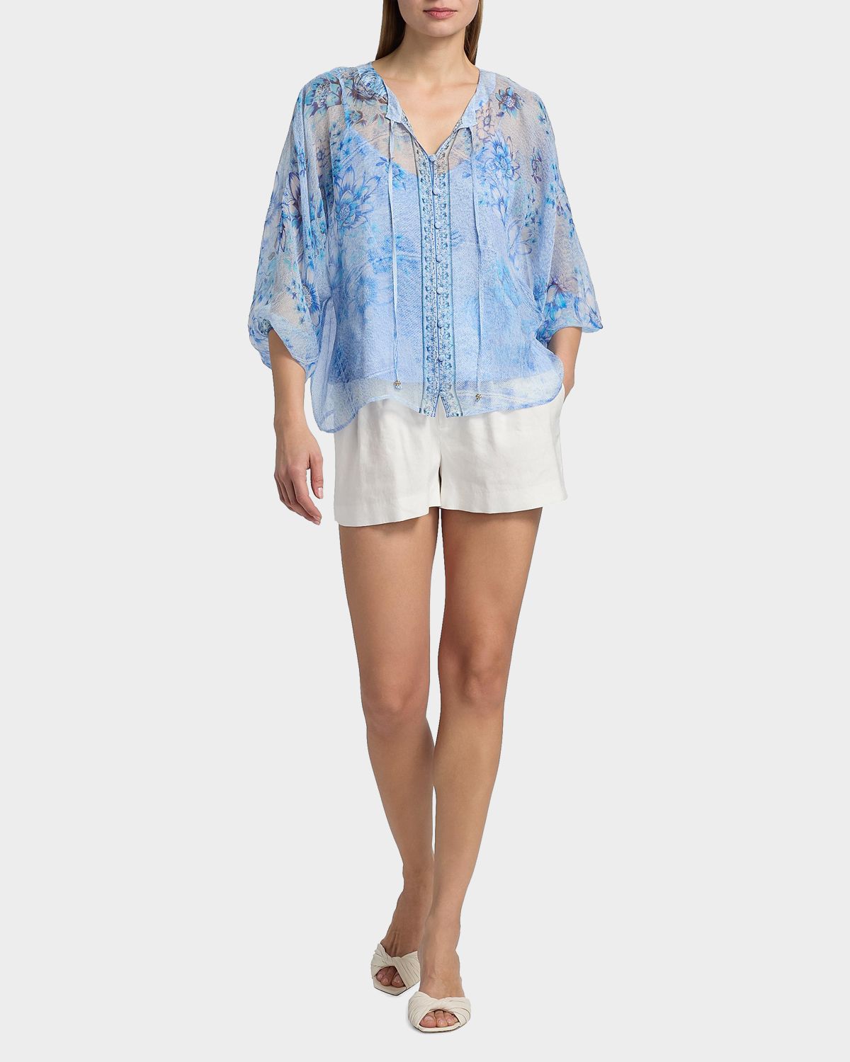 Johnny Was Harlyn Floral-Print Silk Blouse | Thumbnail 7 Johnny Was Harlyn Floral-Print Silk Blouse | Thumbnail 7