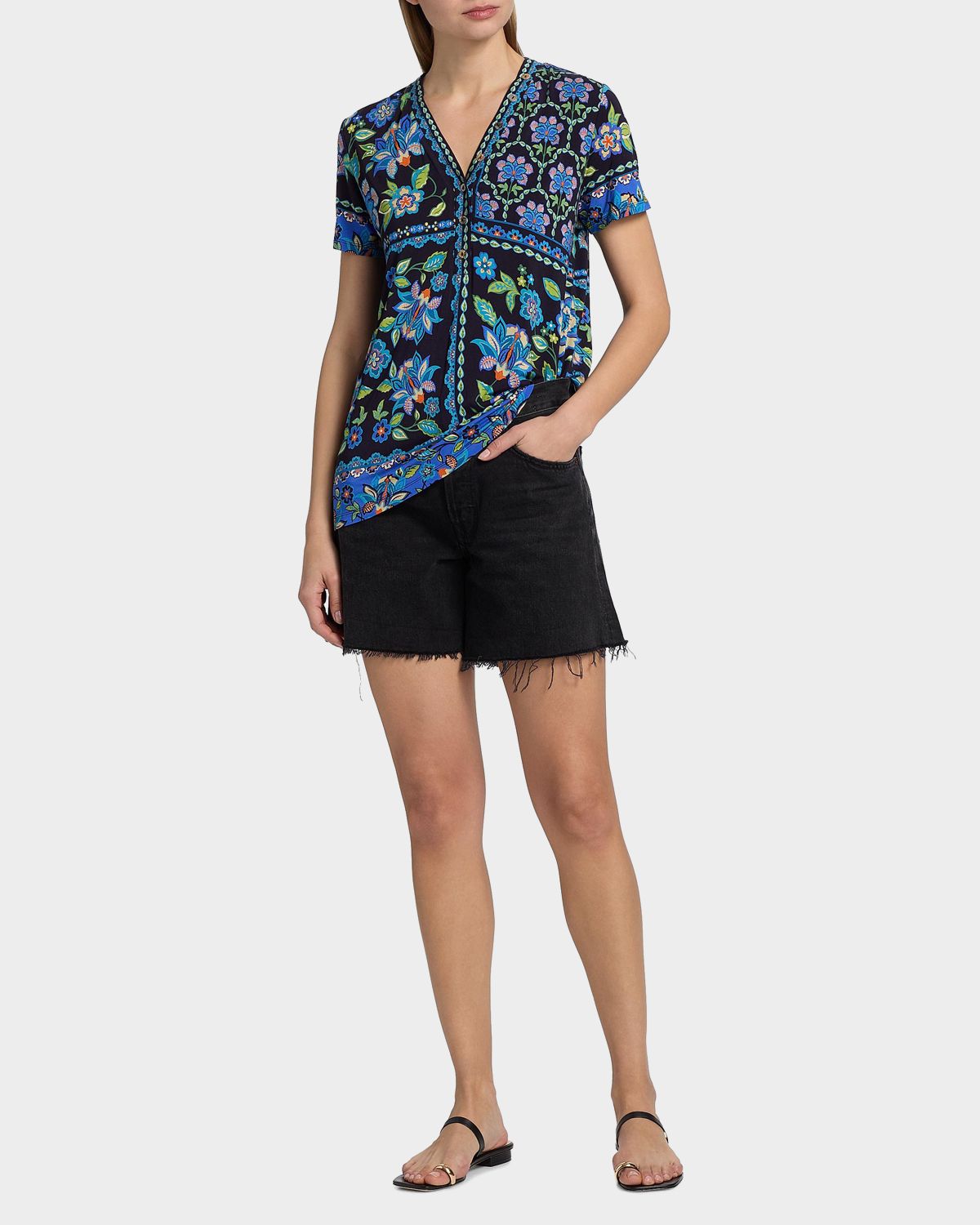 Johnny Was The Janie Floral-Print Favorite Tee | Thumbnail 7 Johnny Was The Janie Floral-Print Favorite Tee | Thumbnail 7