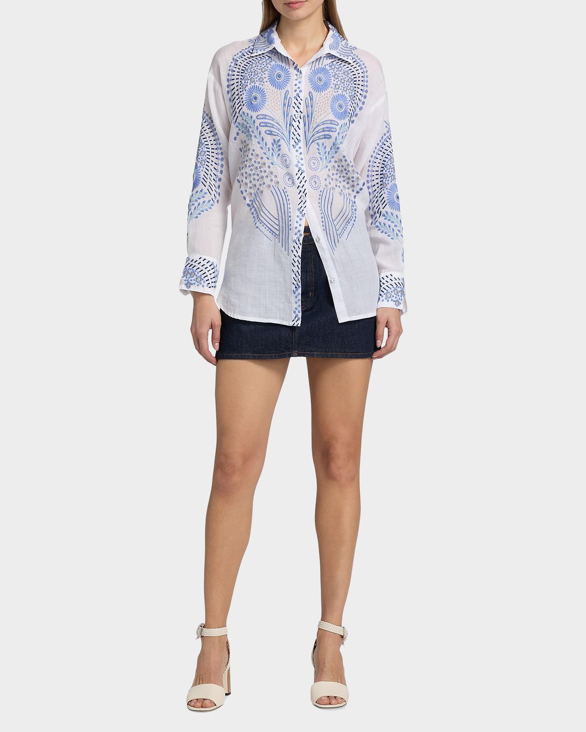 Johnny Was Embroidered Button-Down Shirt | Thumbnail 7 Johnny Was Embroidered Button-Down Shirt | Thumbnail 7