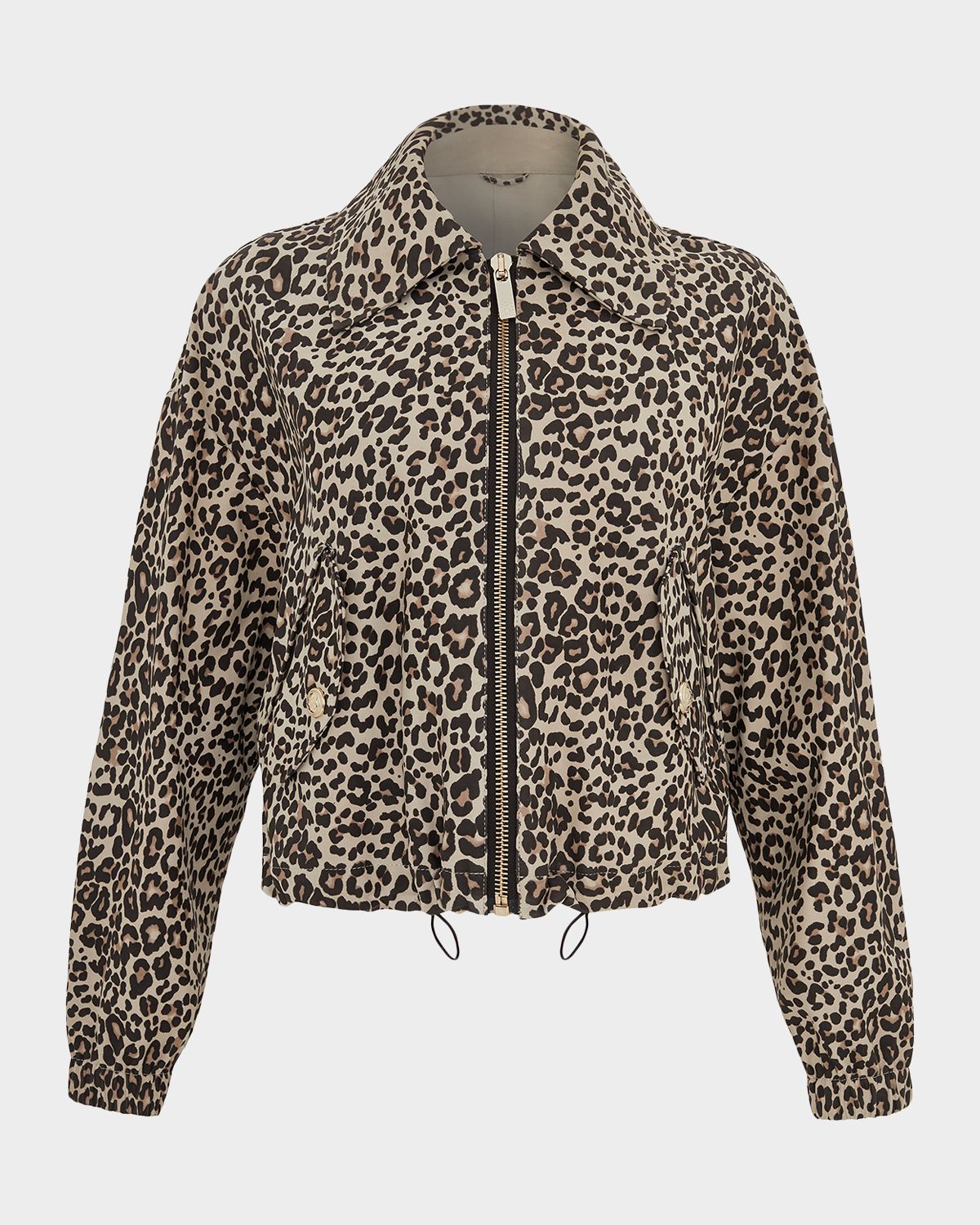 Gorski Metis Leopard-Print Suede Drawstring Jacket