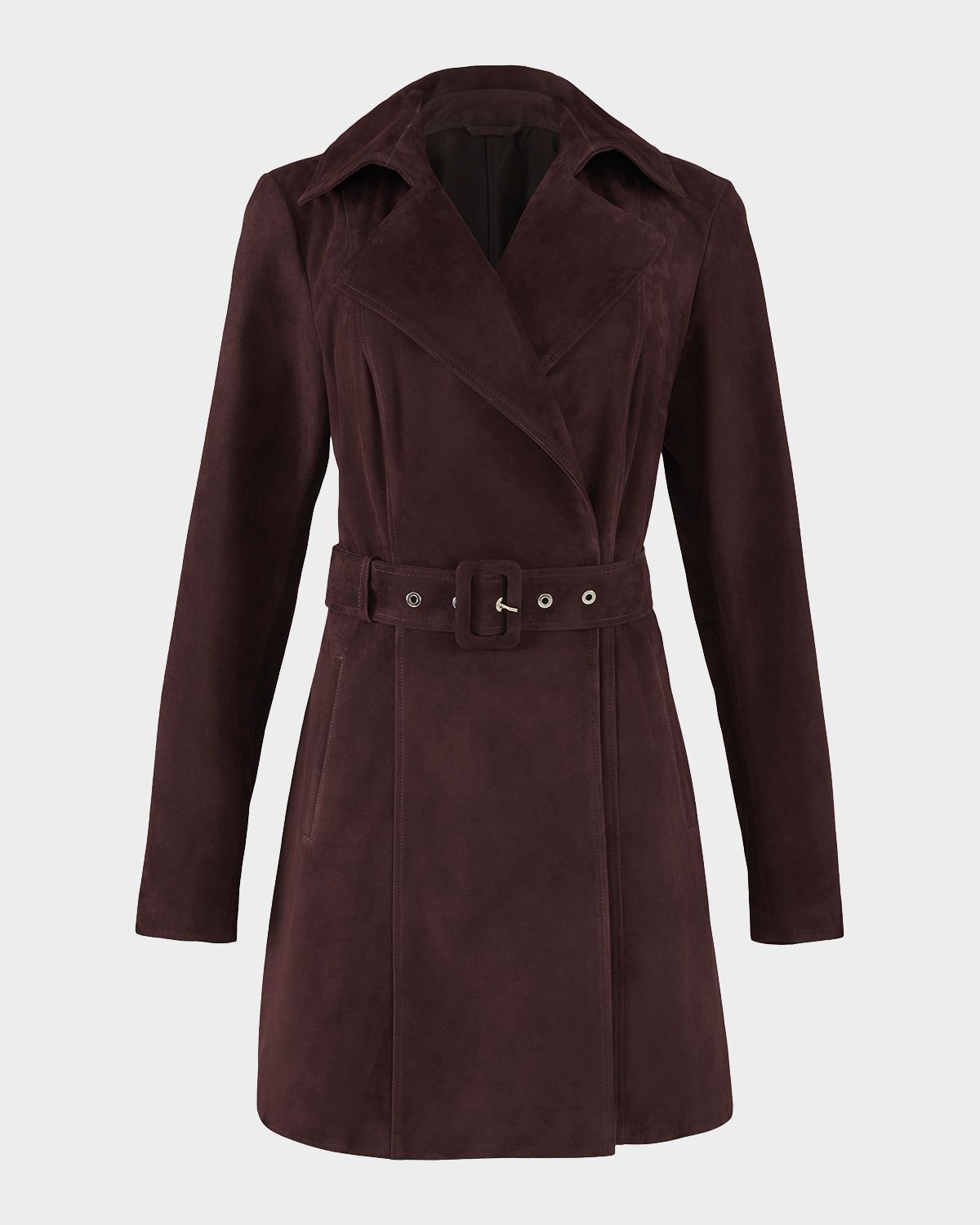 Gorski Metis Suede Belted Trench Coat
