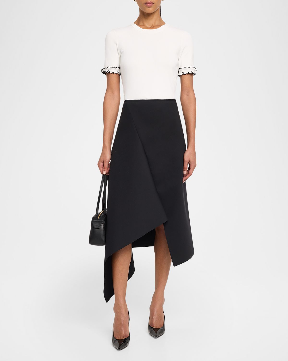 Elie Tahari The Rose Ruffle Short-Sleeve Shirt | Thumbnail 5 Elie Tahari The Rose Ruffle Short-Sleeve Shirt | Thumbnail 5