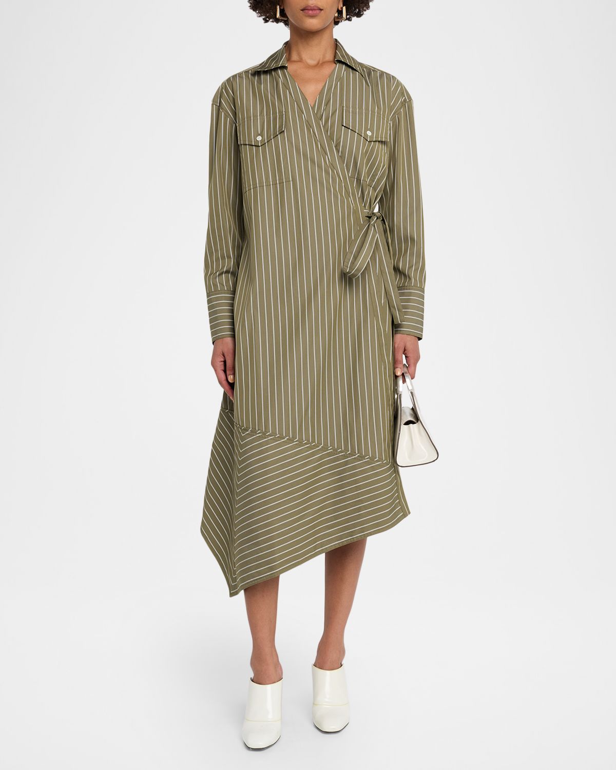 3.1 Phillip Lim Asymmetric Stripe Poplin Wrap Dress | Thumbnail 5 3.1 Phillip Lim Asymmetric Stripe Poplin Wrap Dress | Thumbnail 5