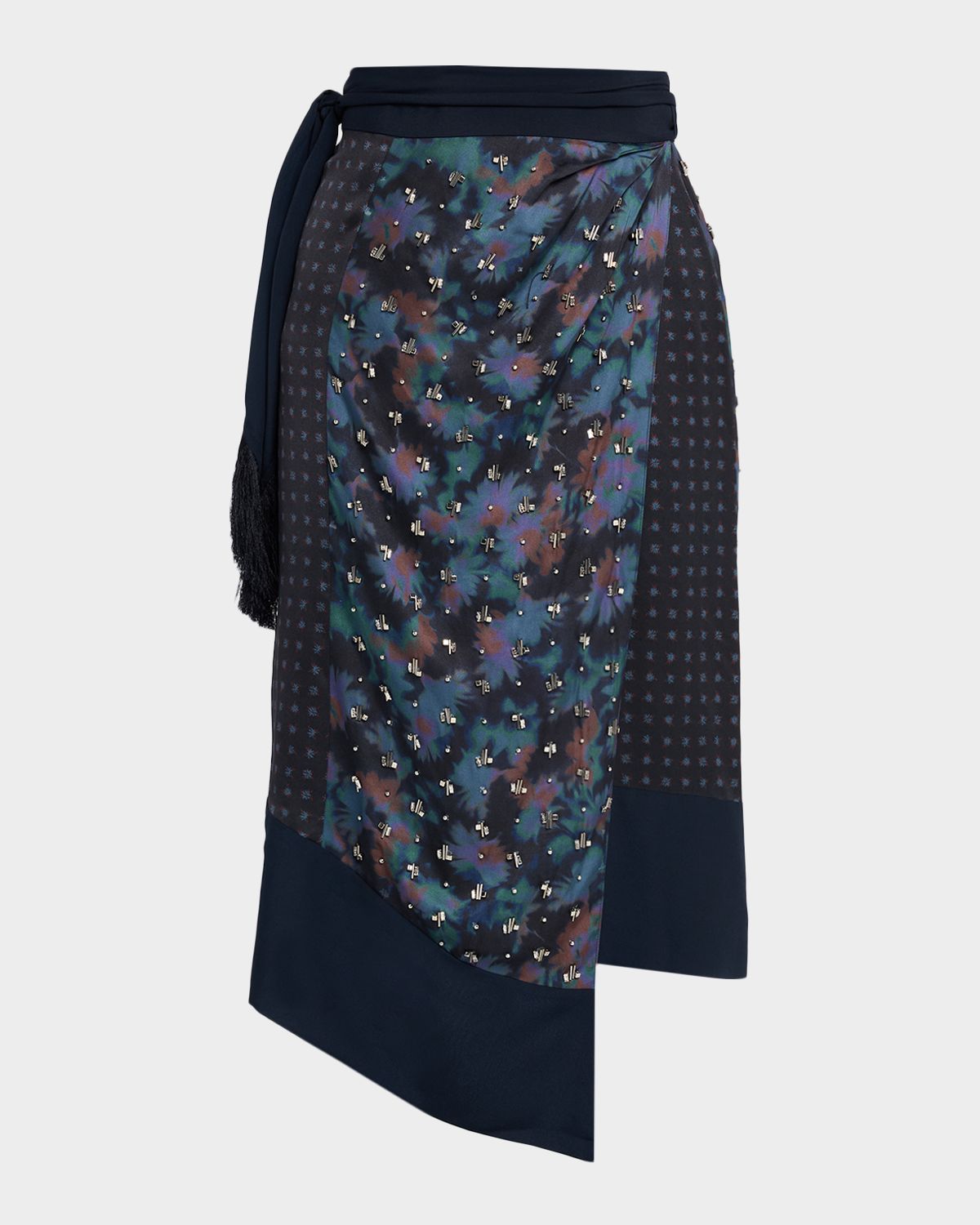 3.1 Phillip Lim Desert Flower Embellished Wrap Skirt