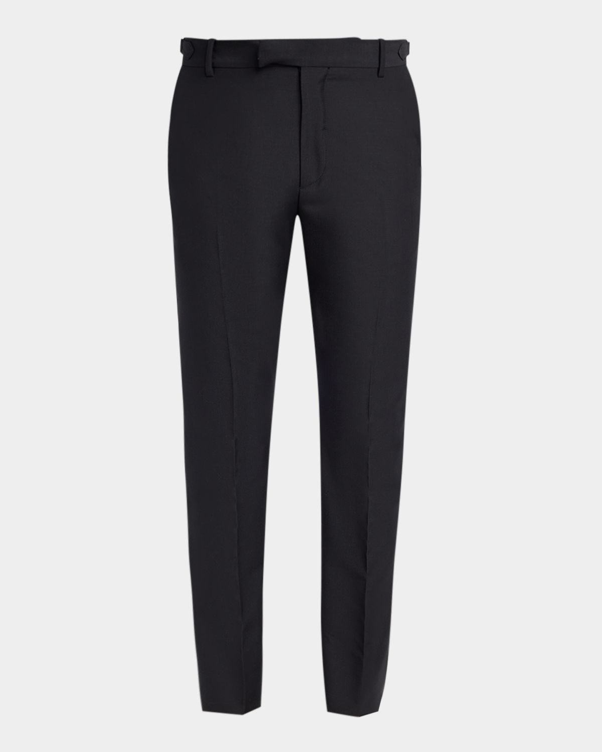 McQueen Men 's Waist-Tab Straight Fit Flat-Front Trousers
