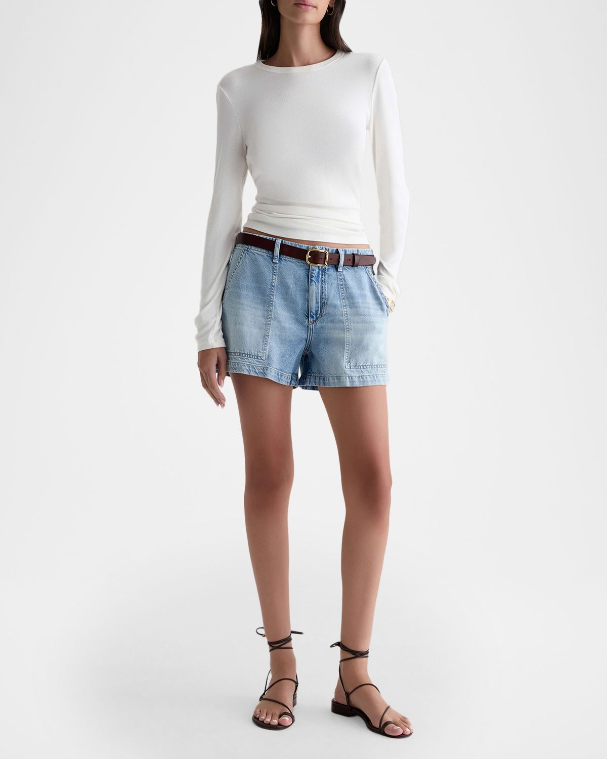 AG Jeans Analeigh Mid-Rise Utility Shorts | Thumbnail 7 AG Jeans Analeigh Mid-Rise Utility Shorts | Thumbnail 7