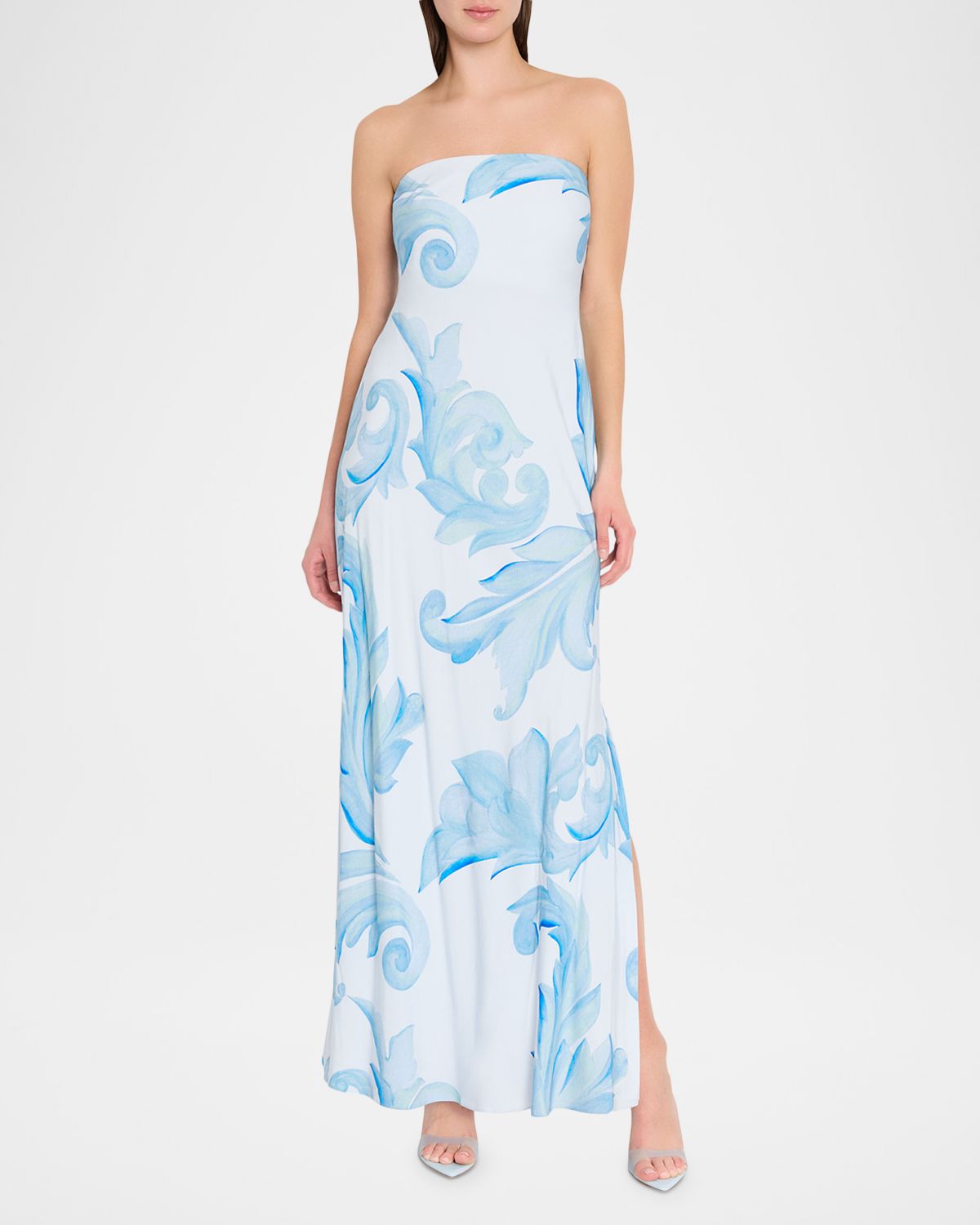 Milly Vera Strapless Scrollwork-Print Column Maxi Dress | Thumbnail 2 Milly Vera Strapless Scrollwork-Print Column Maxi Dress | Thumbnail 2