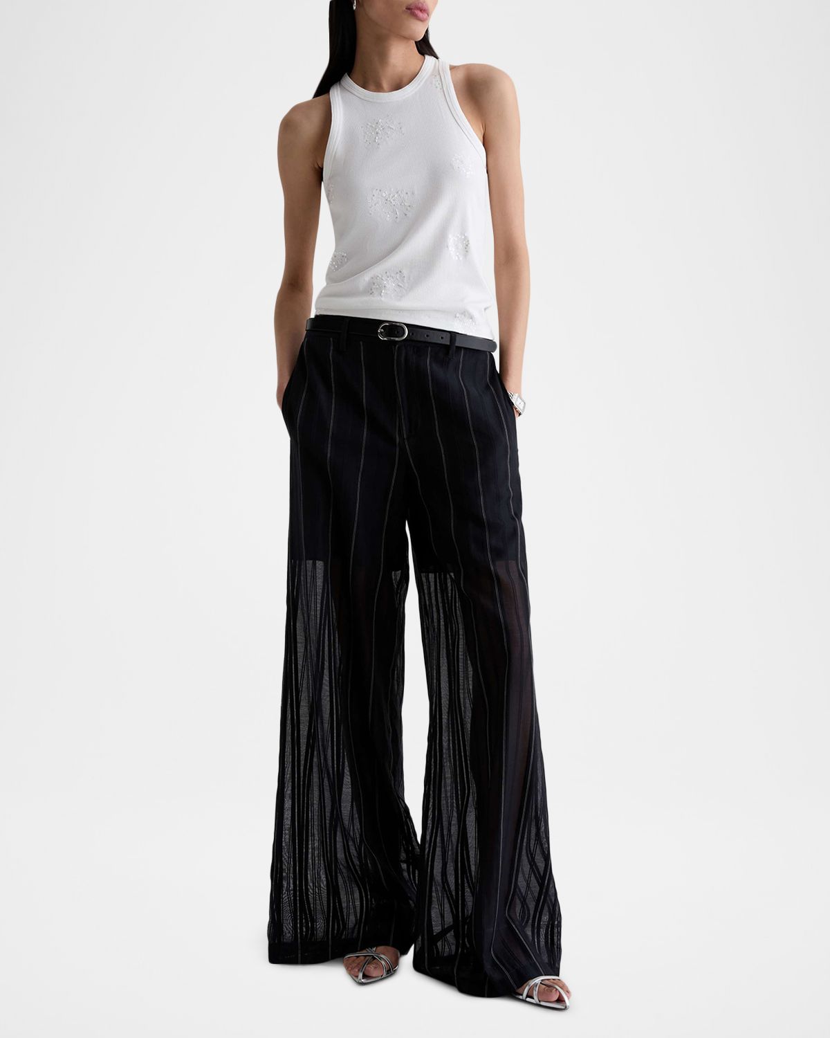 AG Jeans Sheer Wide-Leg Trousers | Thumbnail 2 AG Jeans Sheer Wide-Leg Trousers | Thumbnail 2