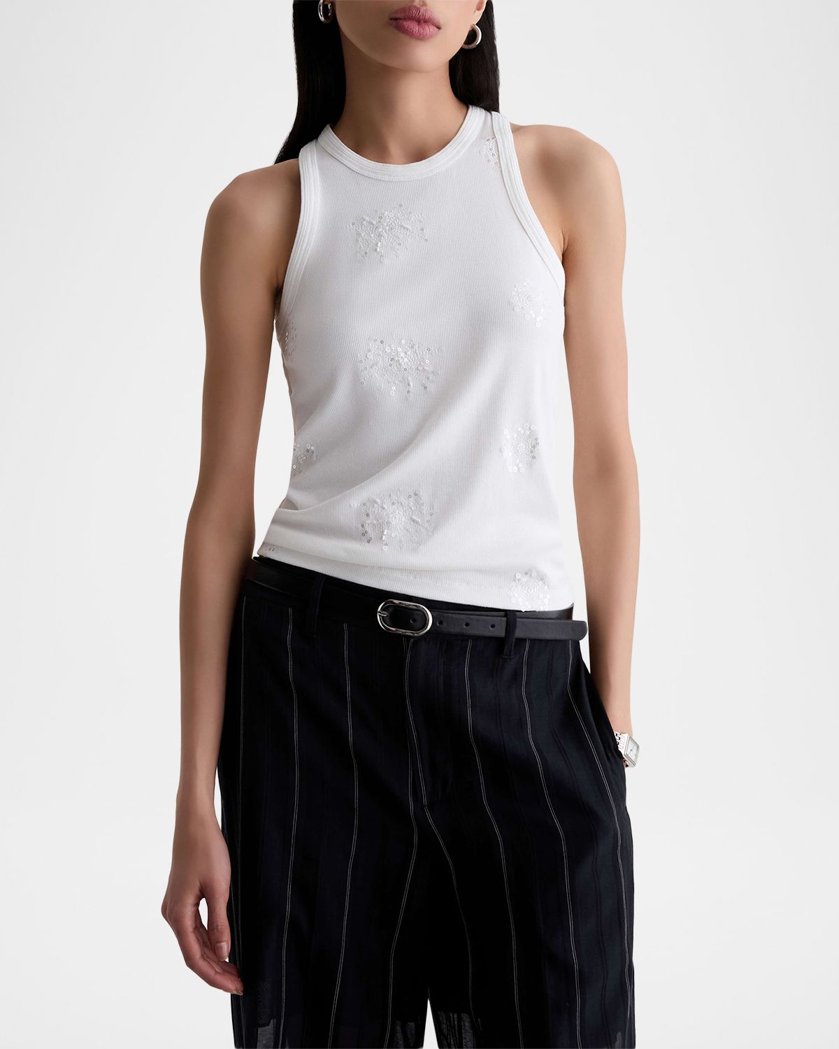 AG Jeans Embellished High-Neck Tank Top | Thumbnail 4