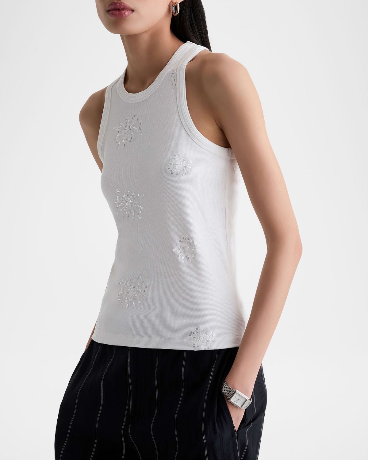 AG Jeans Embellished High-Neck Tank Top | Thumbnail 7
