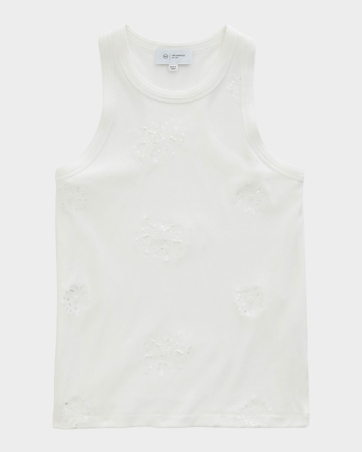 AG Jeans Embellished High-Neck Tank Top