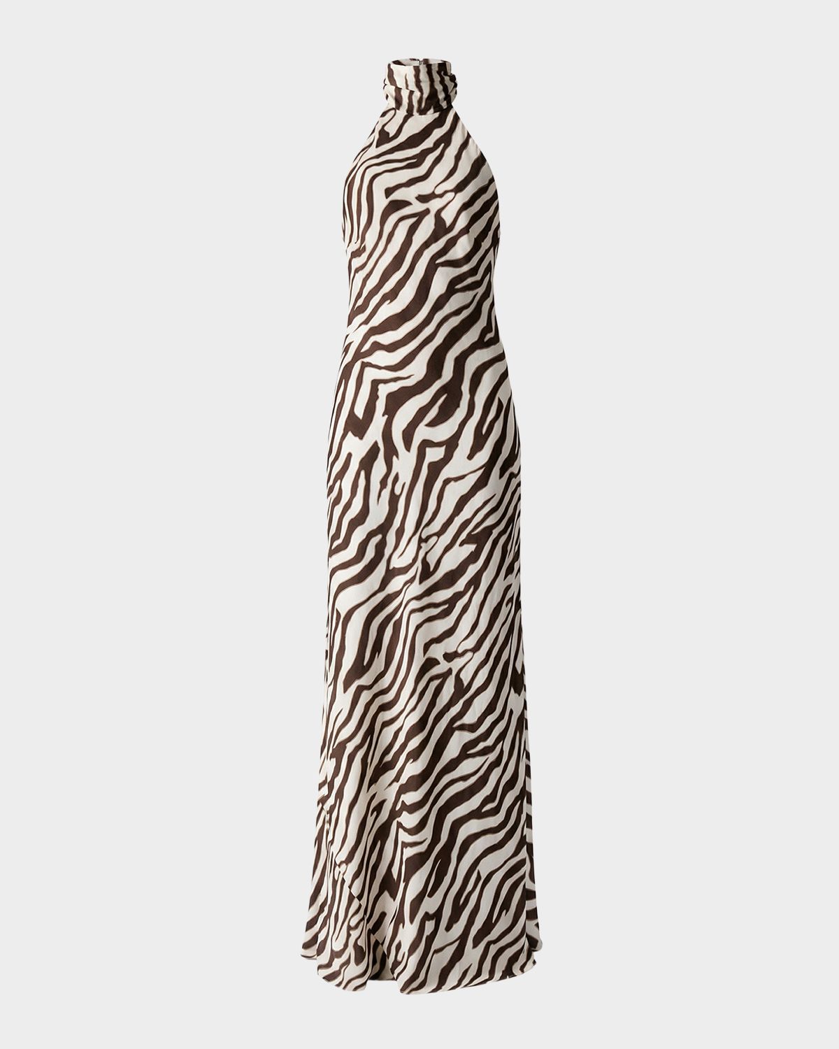 Toccin Alina Zebra Halter Backless Gown