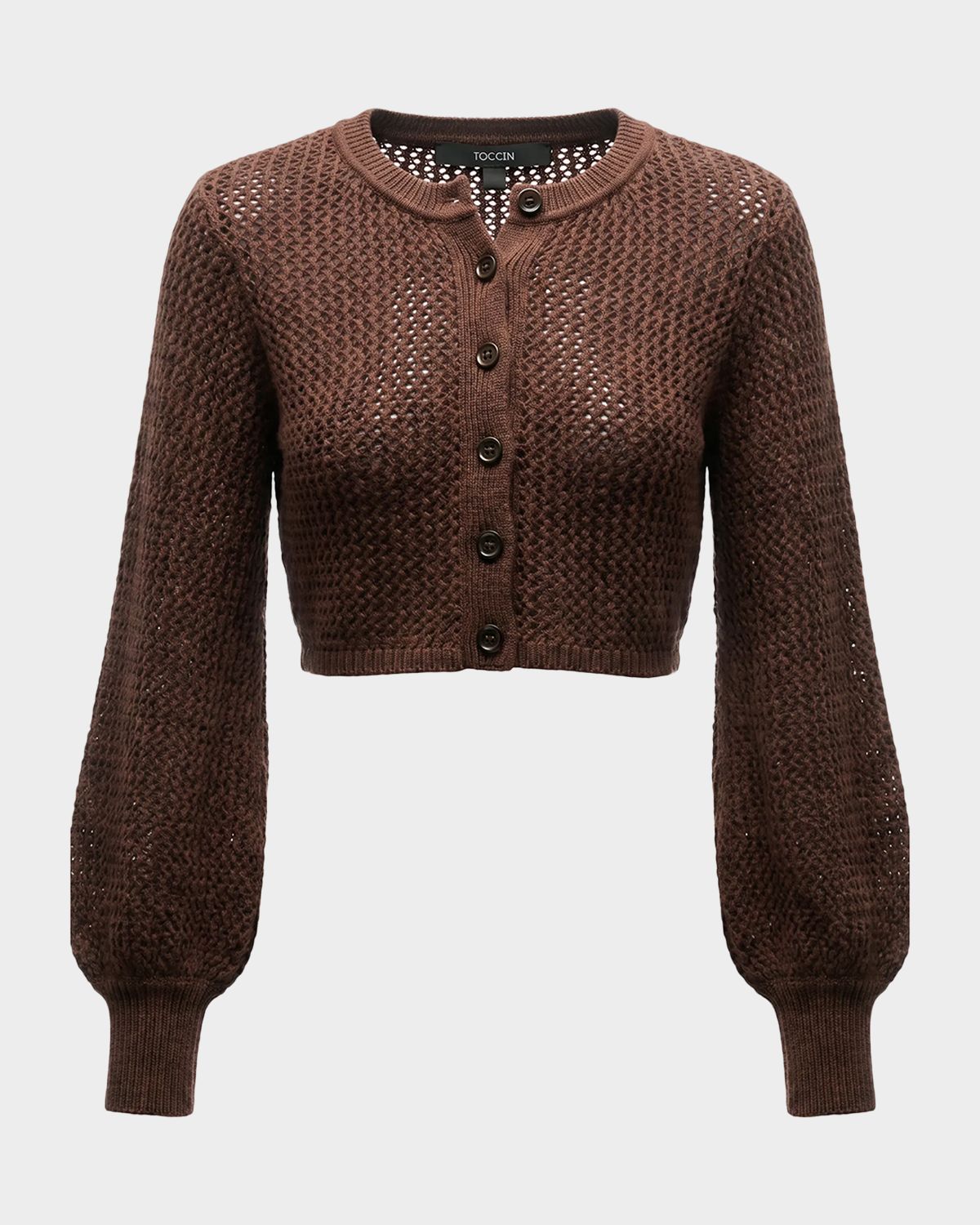 Toccin Tori Blouson-Sleeve Cardigan