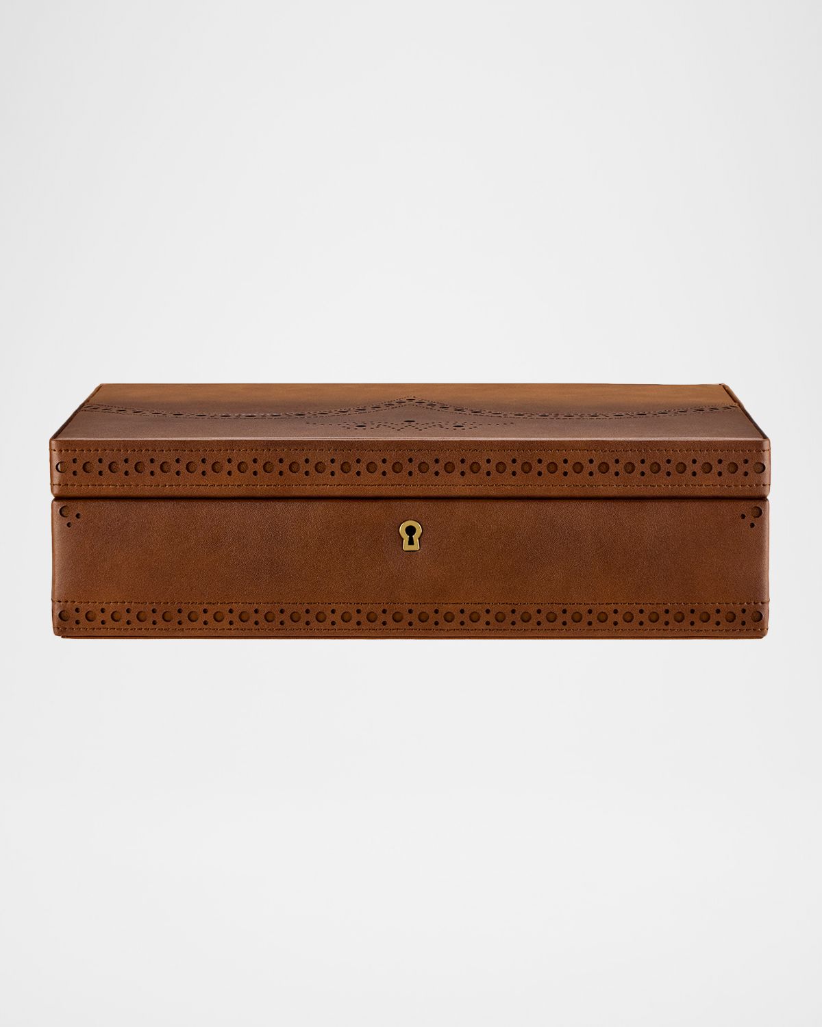 WOLF Brogue Vegan Leather 10-Piece Watch Box