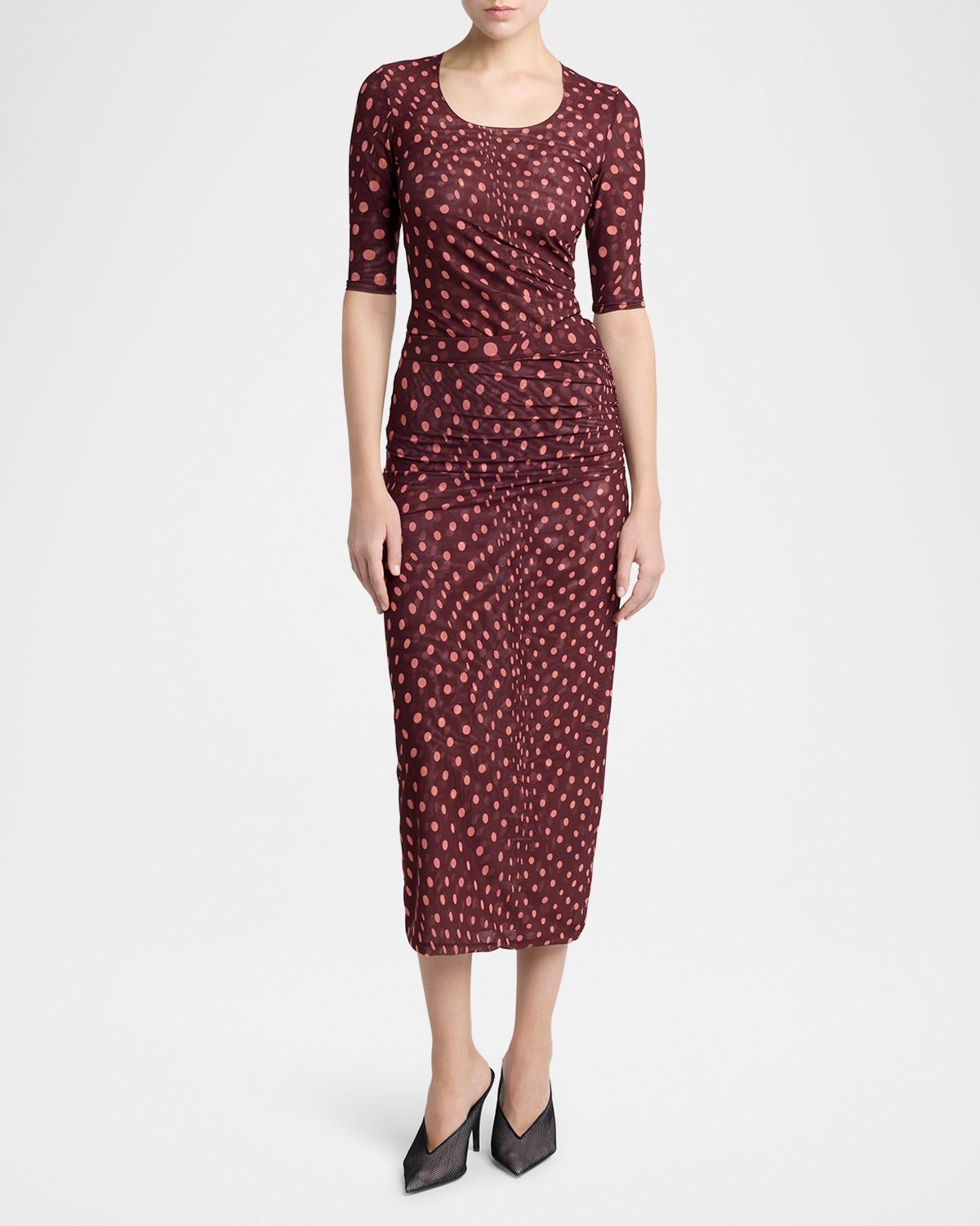 Stella McCartney Polka Dot Mesh Ruched Midi Skirt | Thumbnail 5 Stella McCartney Polka Dot Mesh Ruched Midi Skirt | Thumbnail 5