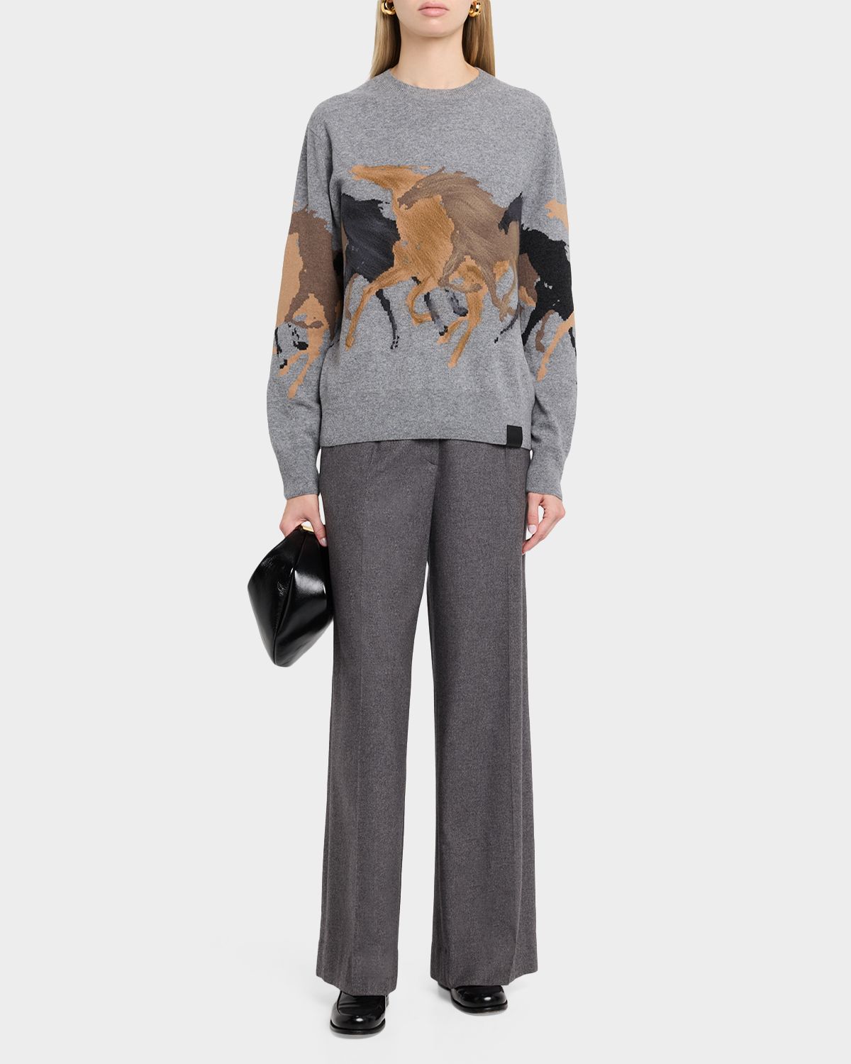 Stella McCartney Racing Horses Crewneck Sweater | Thumbnail 5 Stella McCartney Racing Horses Crewneck Sweater | Thumbnail 5