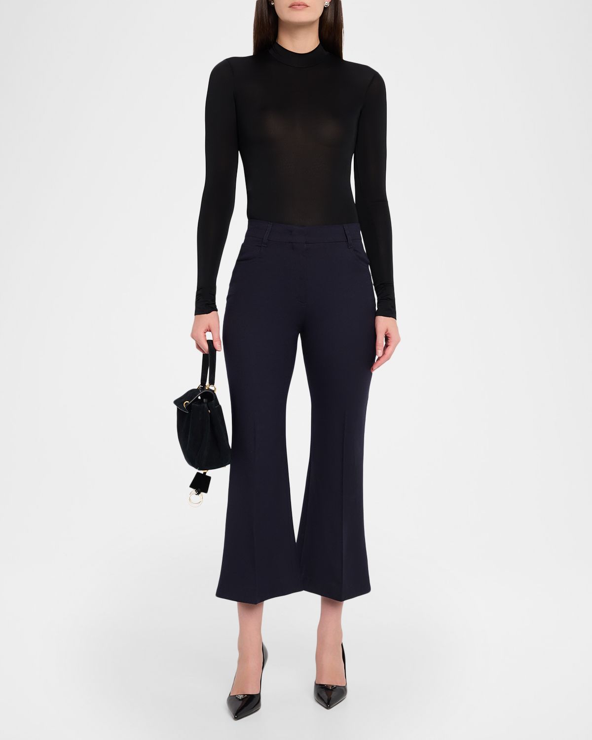 Stella McCartney Mid-Rise Wool Kickflare Crop Pants | Thumbnail 5 Stella McCartney Mid-Rise Wool Kickflare Crop Pants | Thumbnail 5