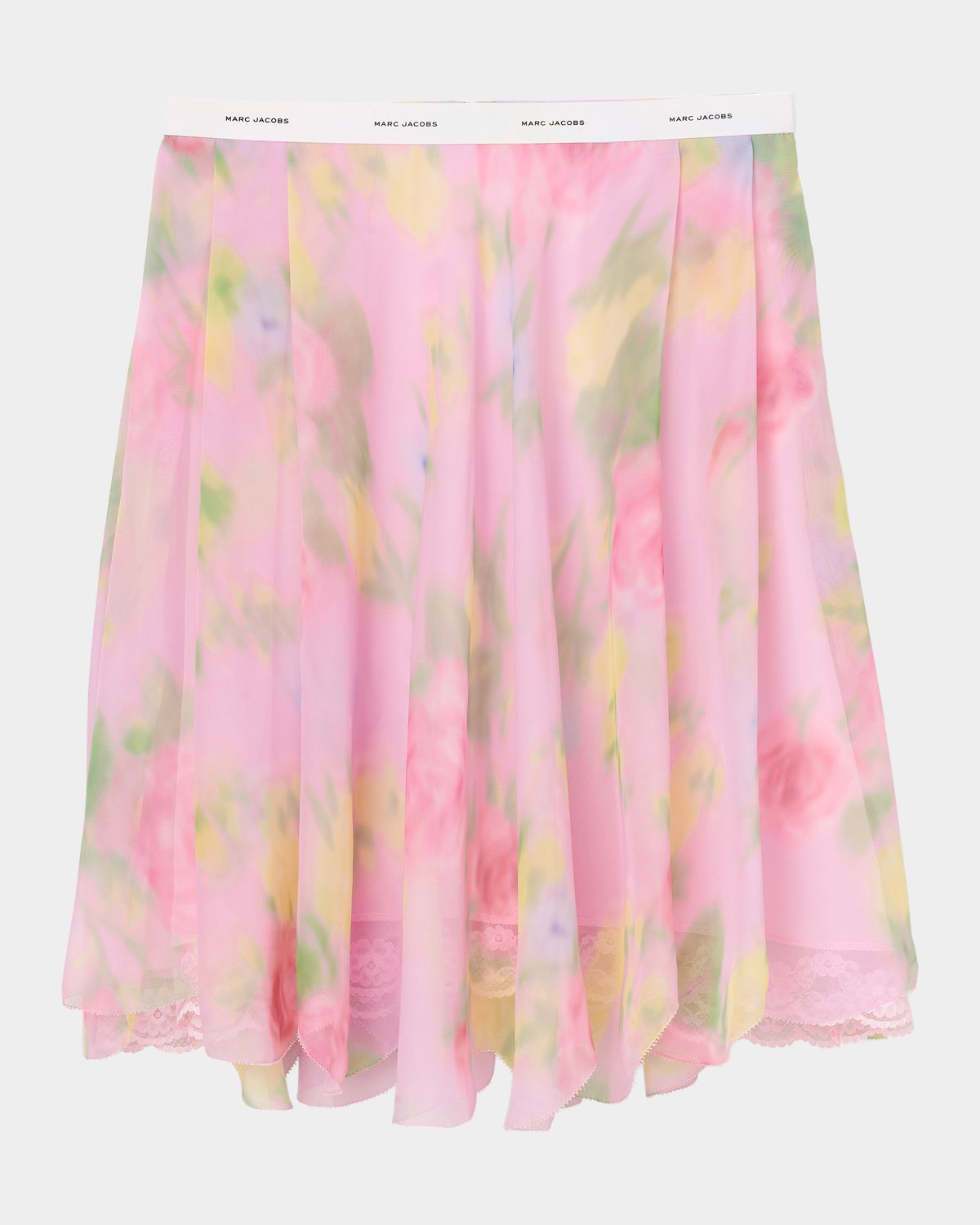 Marc Jacobs Blurred Floral Chiffon Skirt