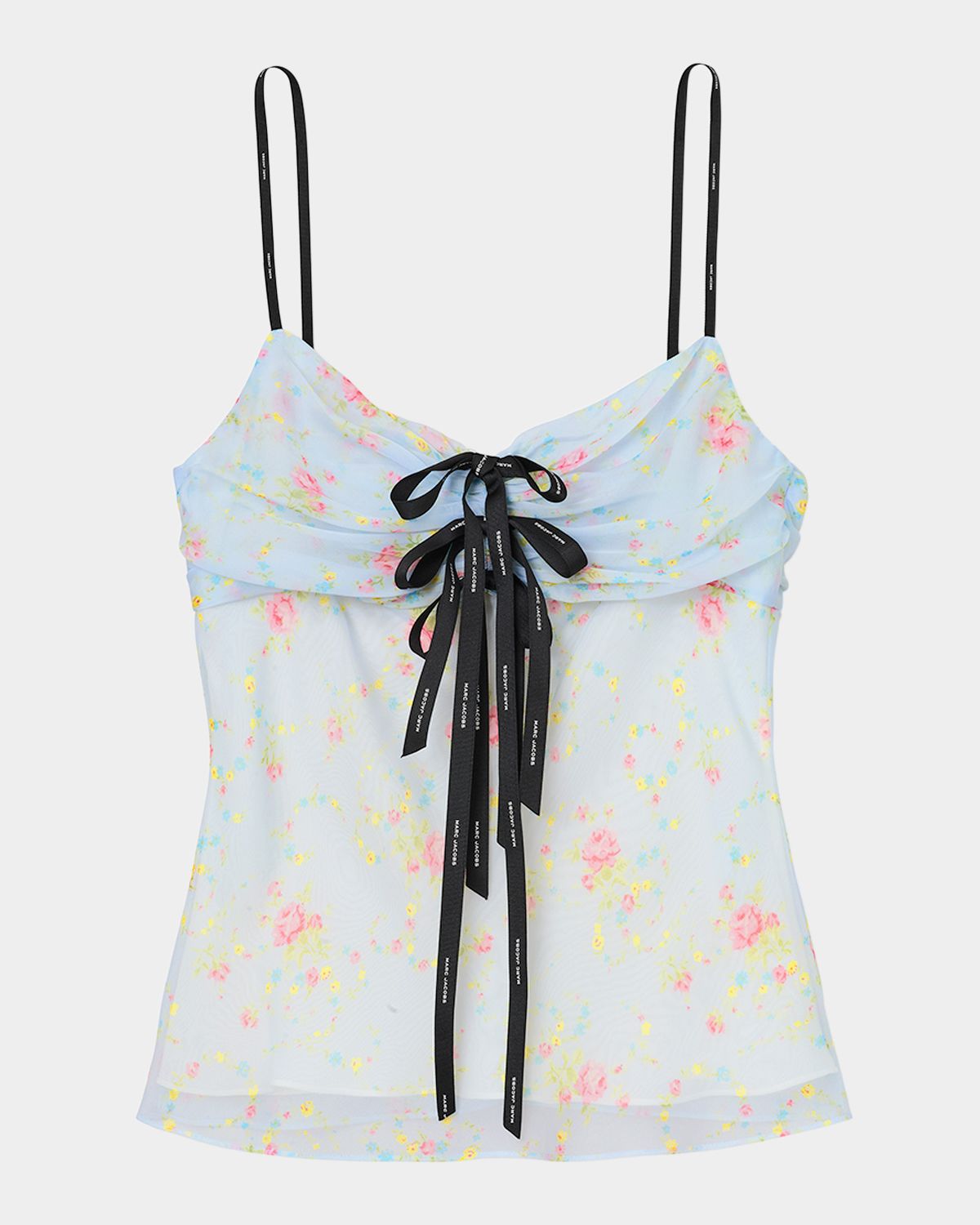 Marc Jacobs Blurred Floral Bow Top