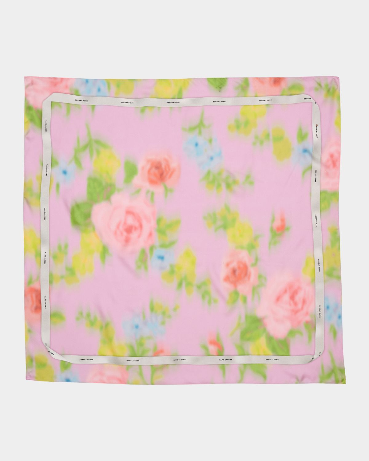 Marc Jacobs Blurred Floral Silk Scarf