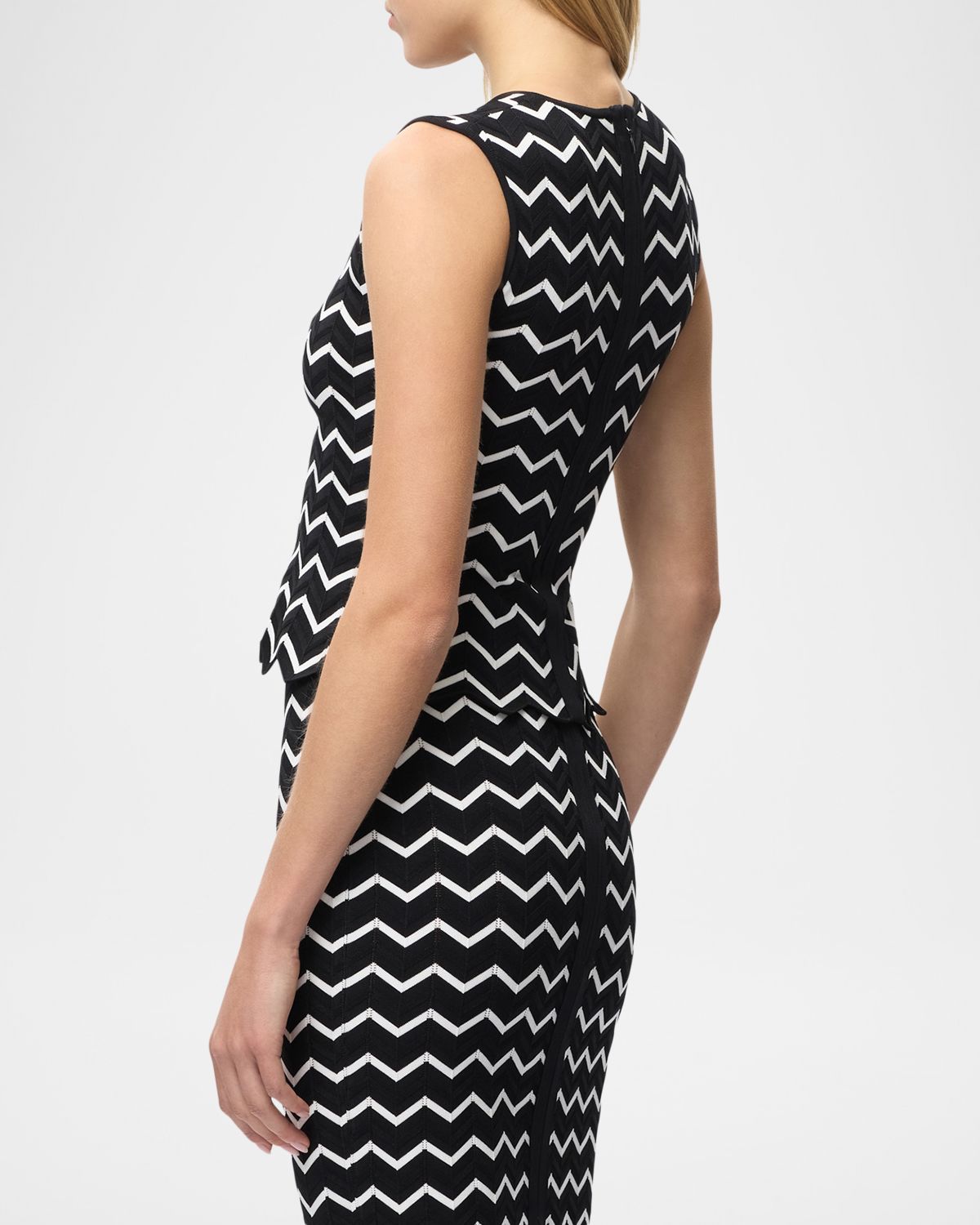 Herve Leger The Giana Chevron Knit Top | Thumbnail 5