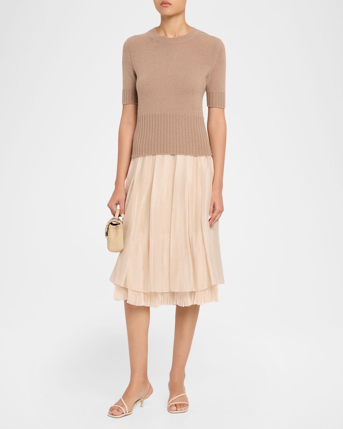 Vince Wool & Cashmere Short-Sleeve Sweater | Thumbnail 2 Vince Wool & Cashmere Short-Sleeve Sweater | Thumbnail 2