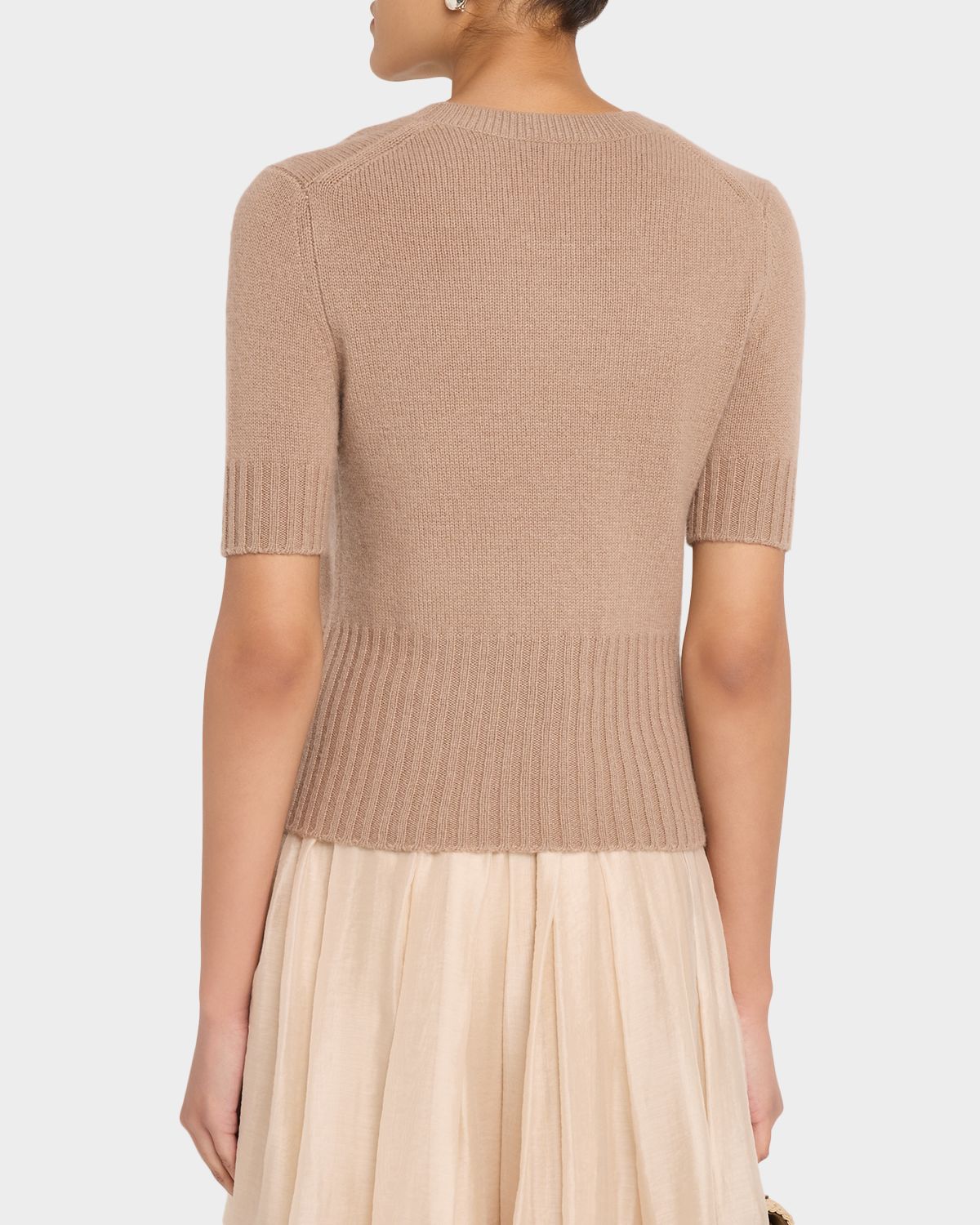 Vince Wool & Cashmere Short-Sleeve Sweater | Thumbnail 3 Vince Wool & Cashmere Short-Sleeve Sweater | Thumbnail 3